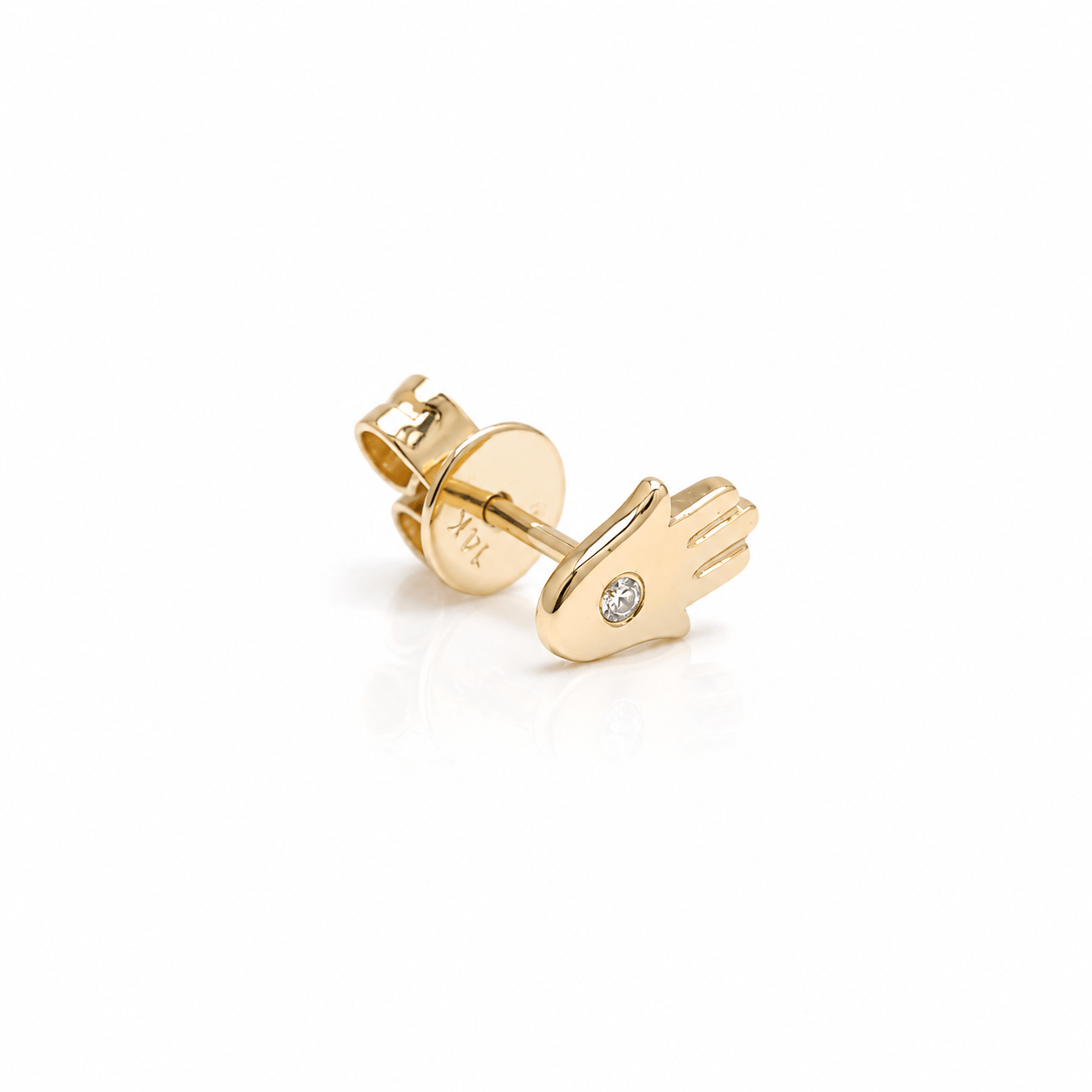 Amazing Grace EARRINGS Hamsa Hand Diamond Studs
