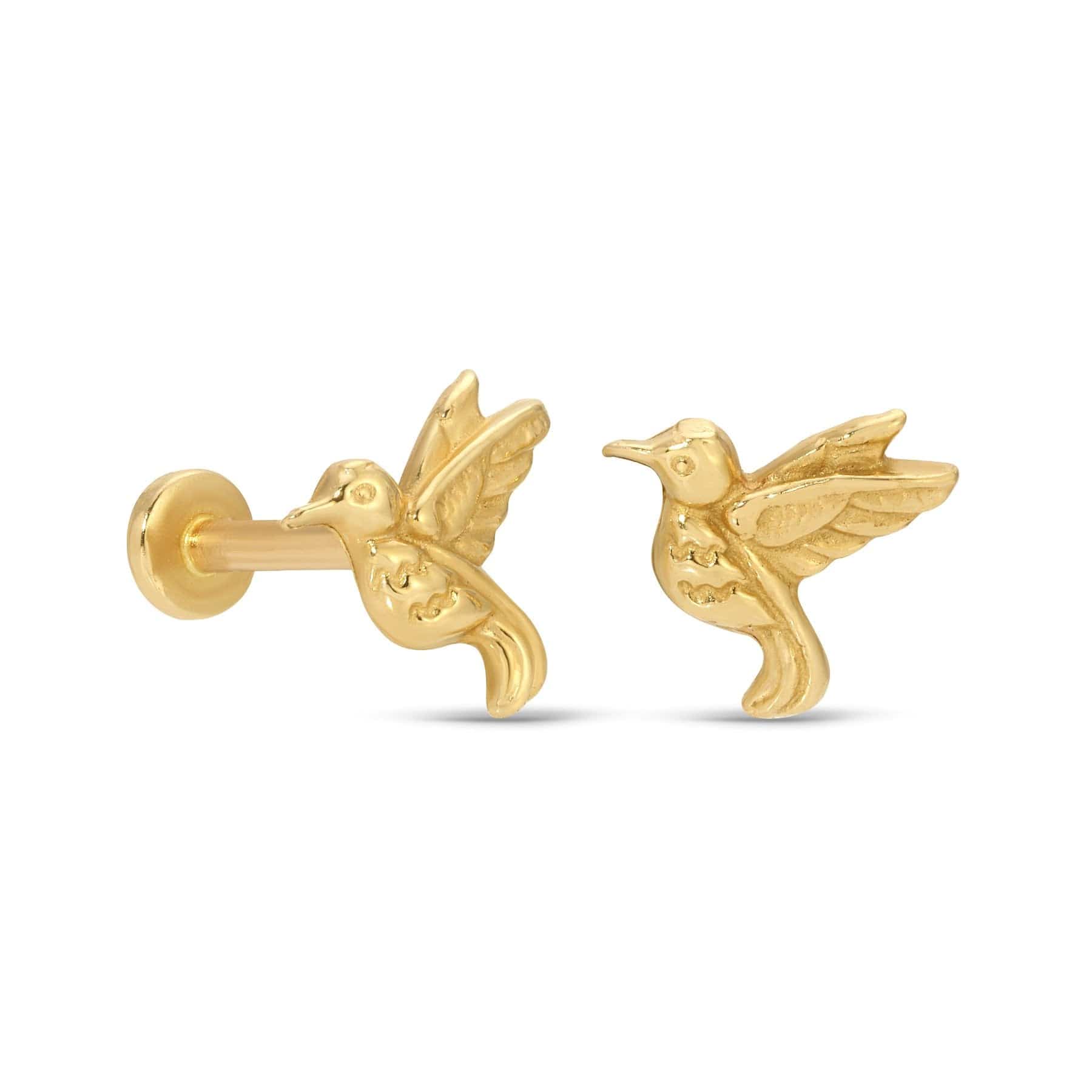 Curated Los Angeles EARRINGS Hummingbird Back Studs