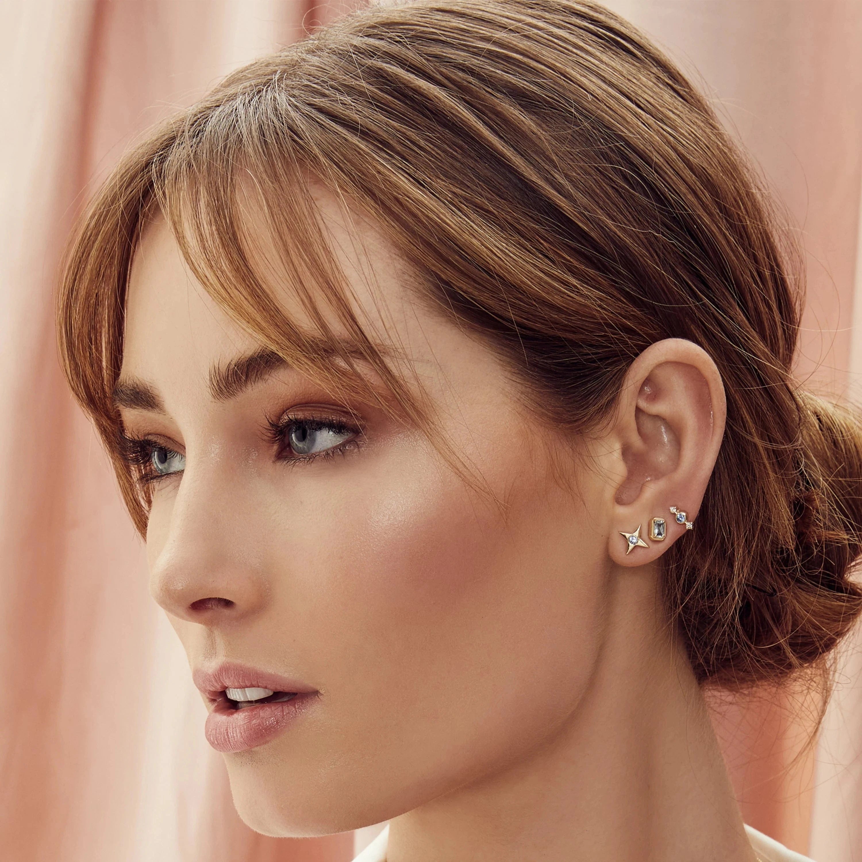 Carter Eve Jewelry EARRINGS Huntress Studs with Blue Sapphires and Diamonds