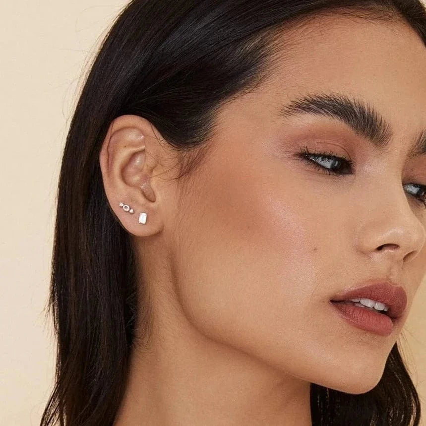 Carter Eve Jewelry EARRINGS Huntress Studs with Moonstone and Diamonds