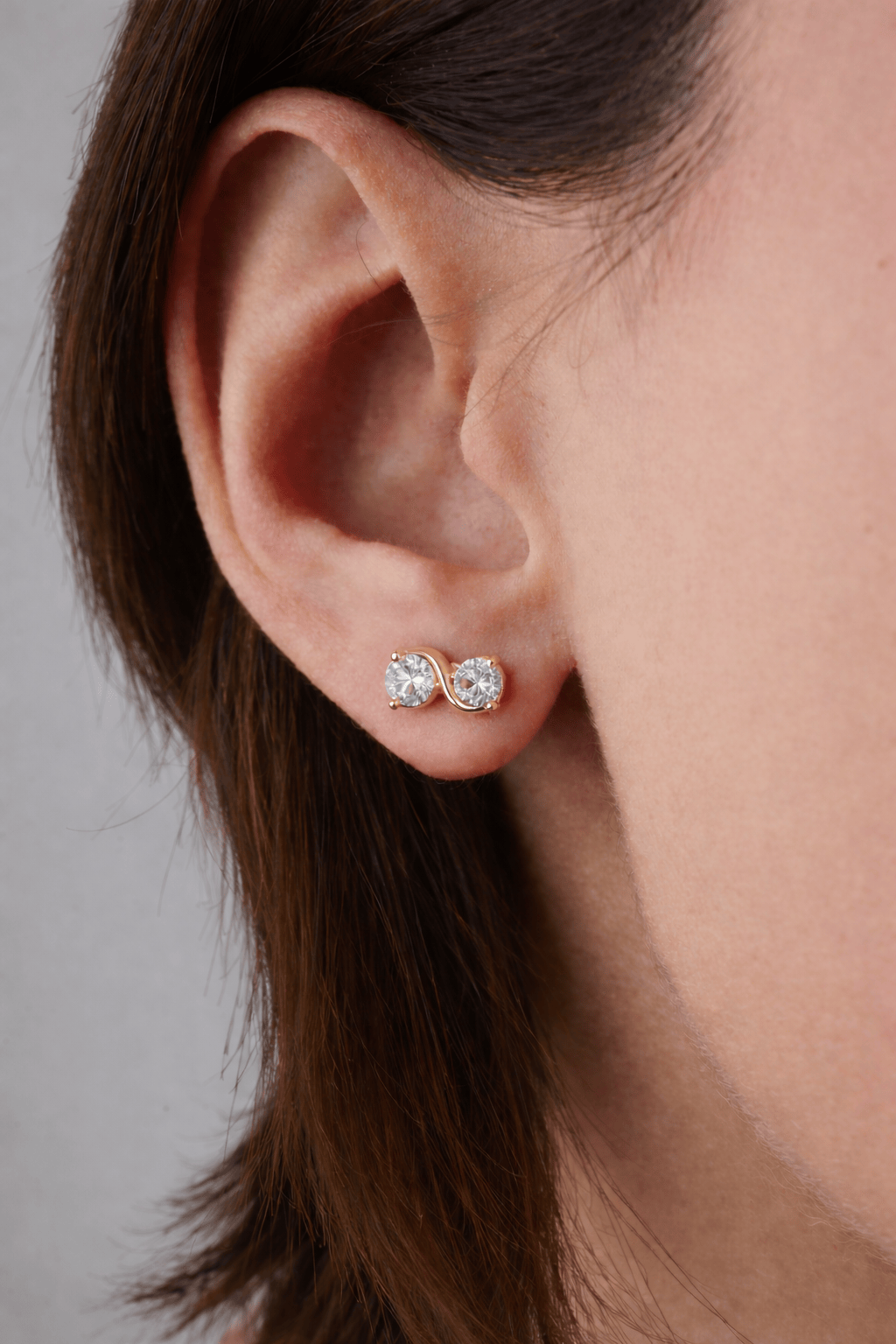 FADE TO BLACK STUDIO EARRINGS Infinite Diamond Studs