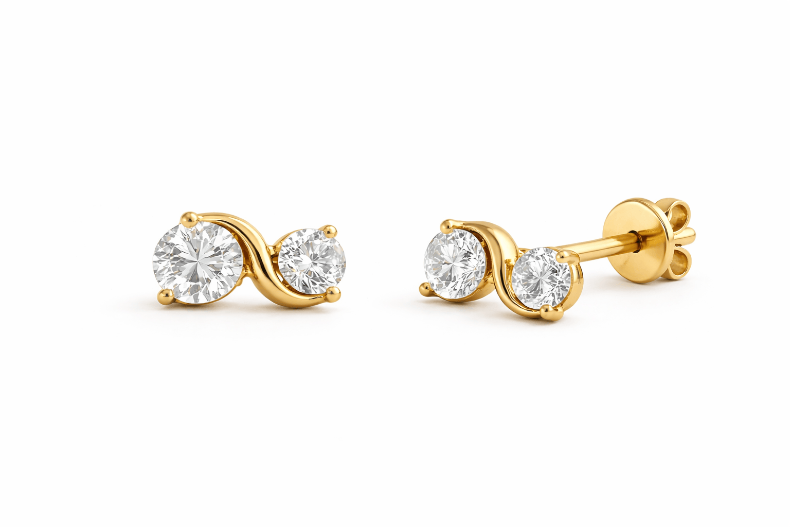 FADE TO BLACK STUDIO EARRINGS Infinite Diamond Studs