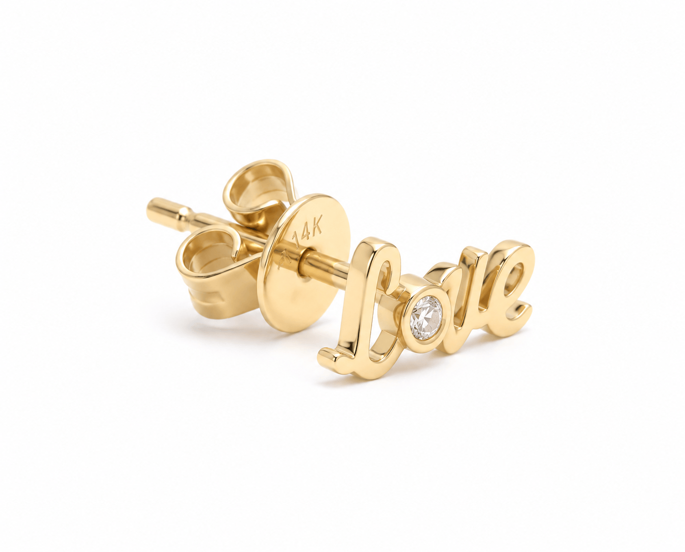 Amazing Grace EARRINGS Love Script Diamond Earrings