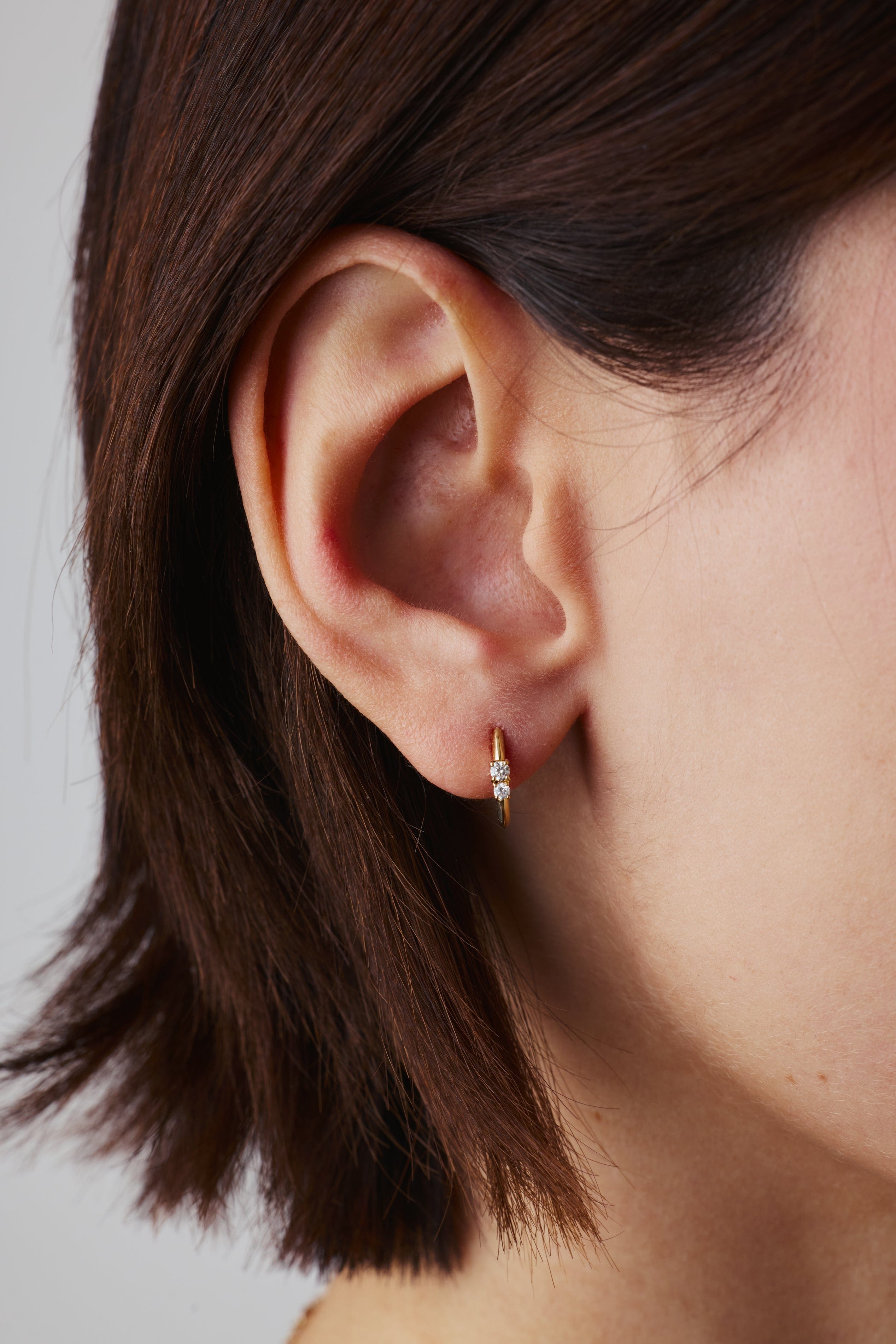 FADE TO BLACK STUDIO EARRINGS Luna Diamond Hoops