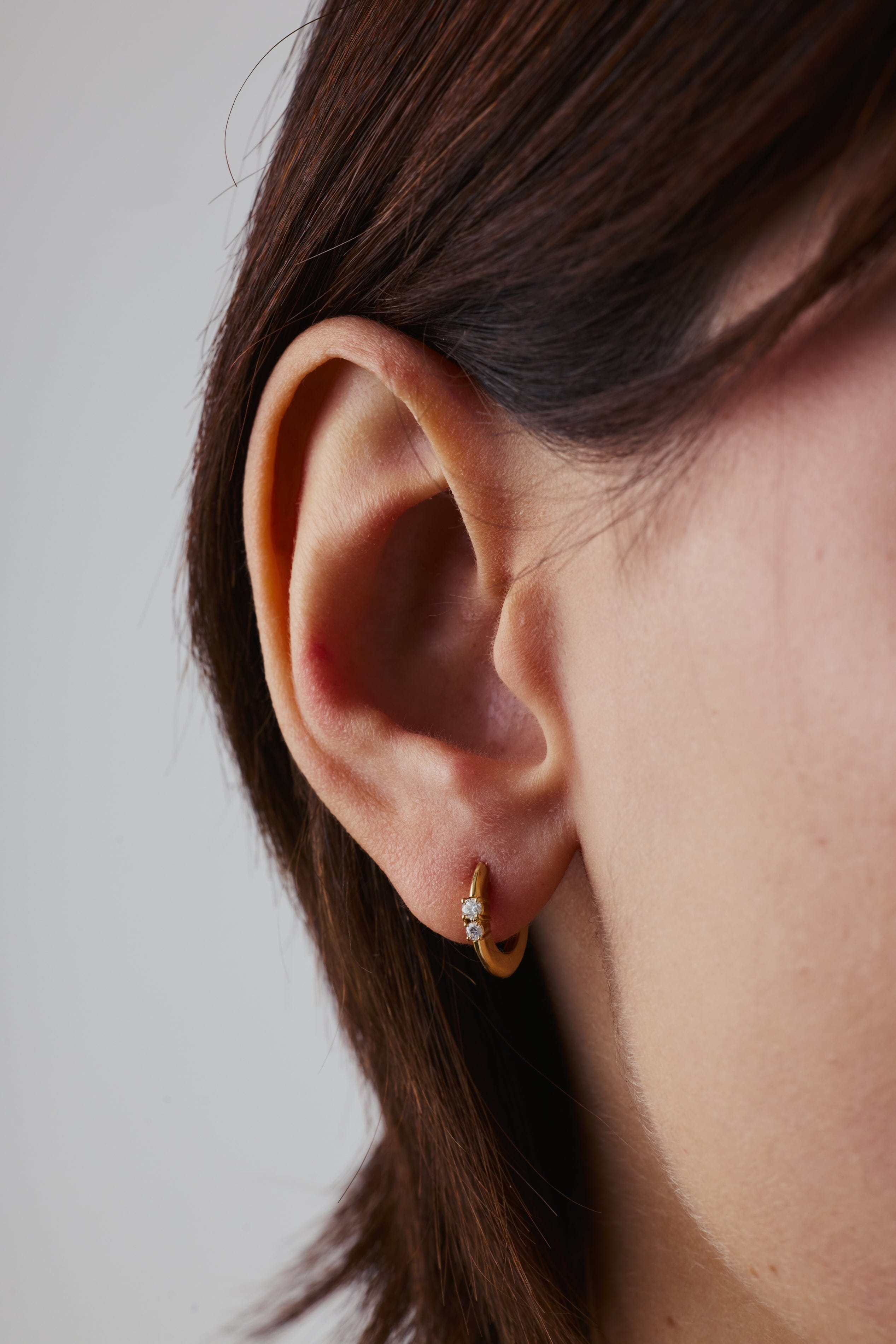 FADE TO BLACK STUDIO EARRINGS Luna Diamond Hoops