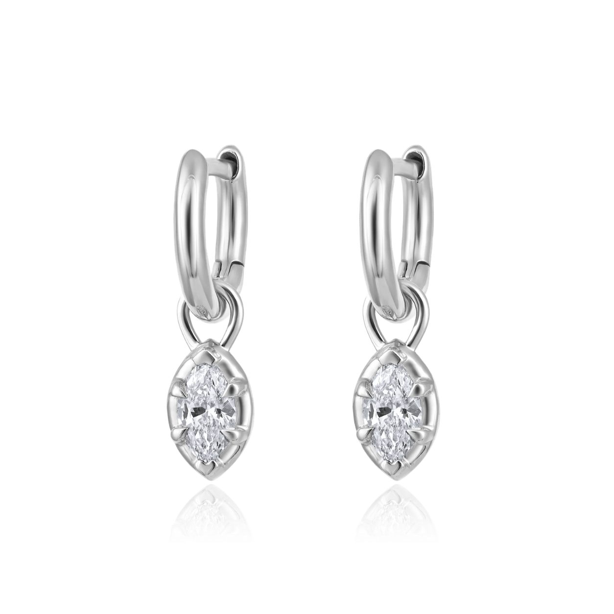 Curated Los Angeles EARRINGS Marquise Diamond Spike Drop Earrings