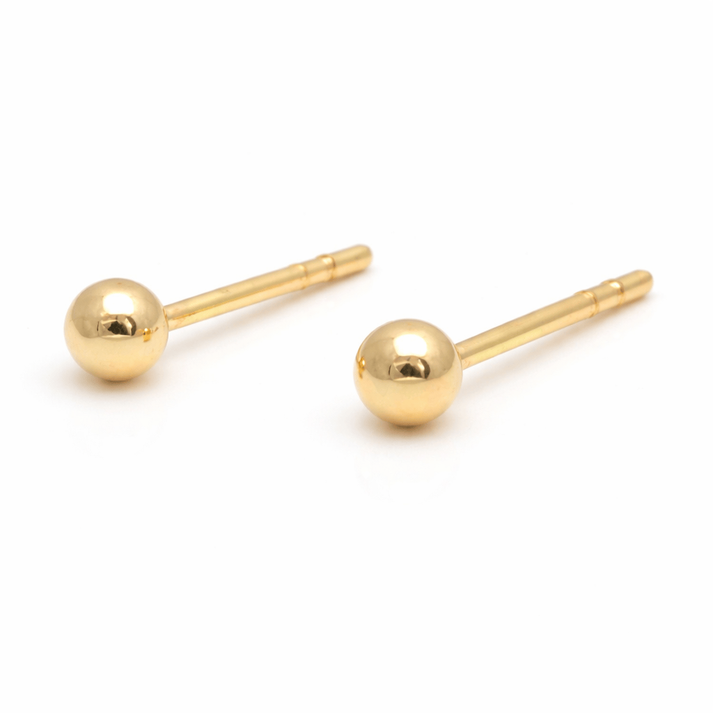 Curated Los Angeles EARRINGS Mini Gold Ball Studs