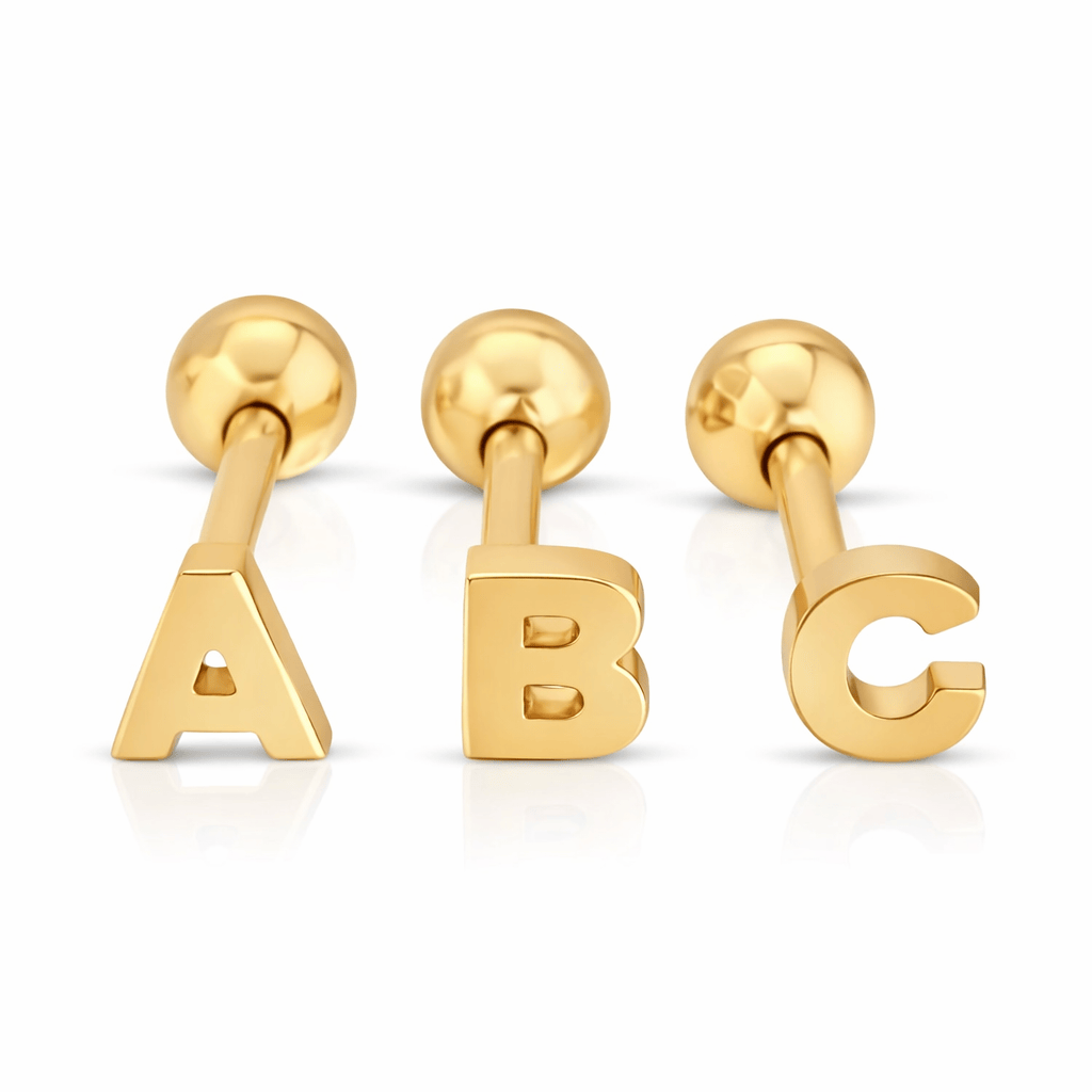 Curated Los Angeles EARRINGS Mini Initial Stud Earring