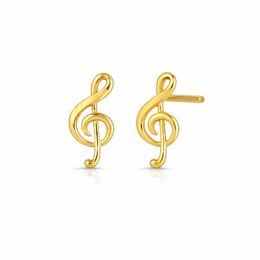 Curated Los Angeles EARRINGS Music Note Stud Earrings
