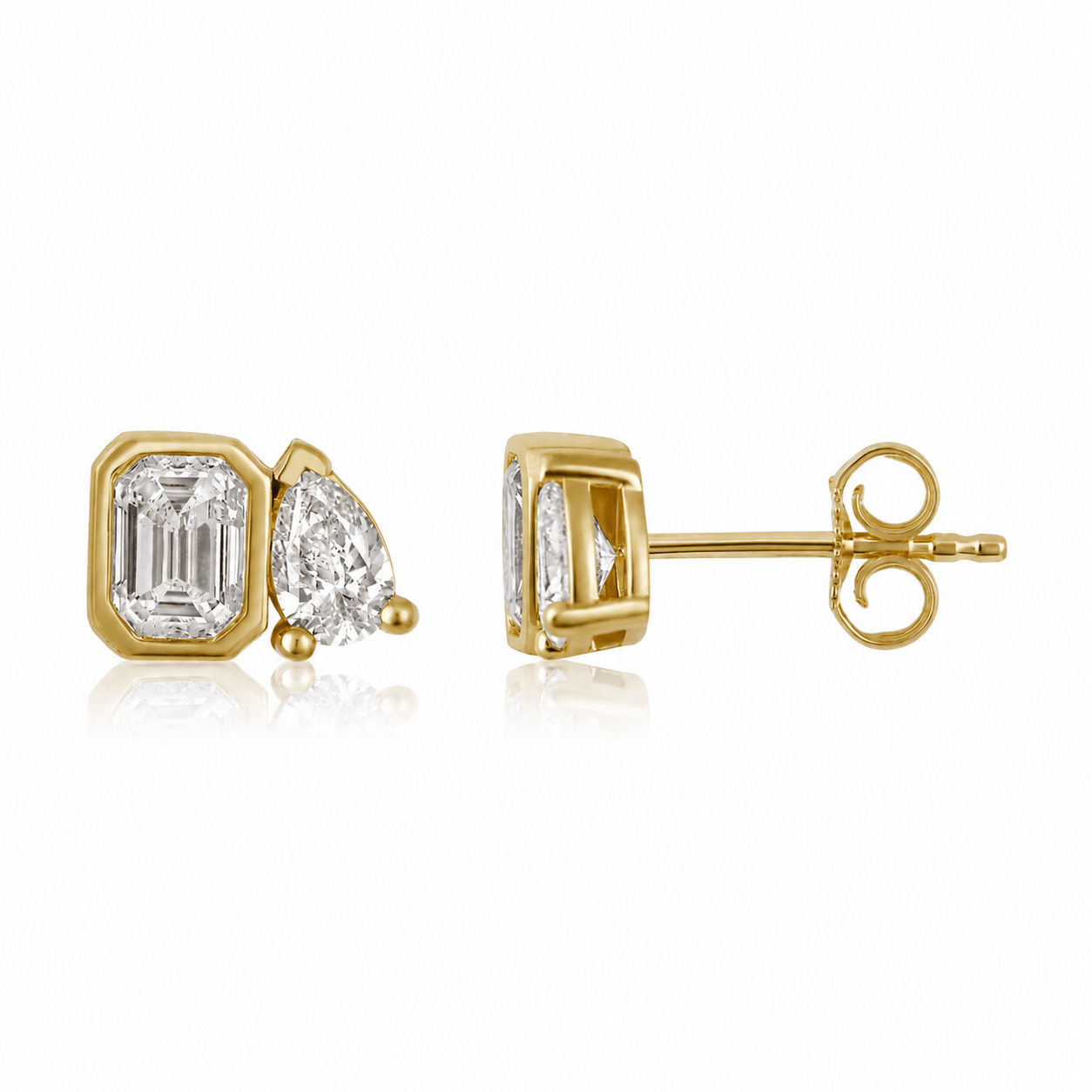 Curated Los Angeles EARRINGS Oval Emerald Pear Diamond Drop Studs Earrings