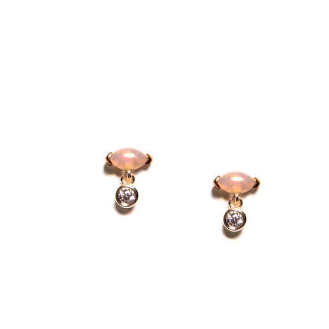 FADE TO BLACK STUDIO EARRINGS Pale Fire Studs