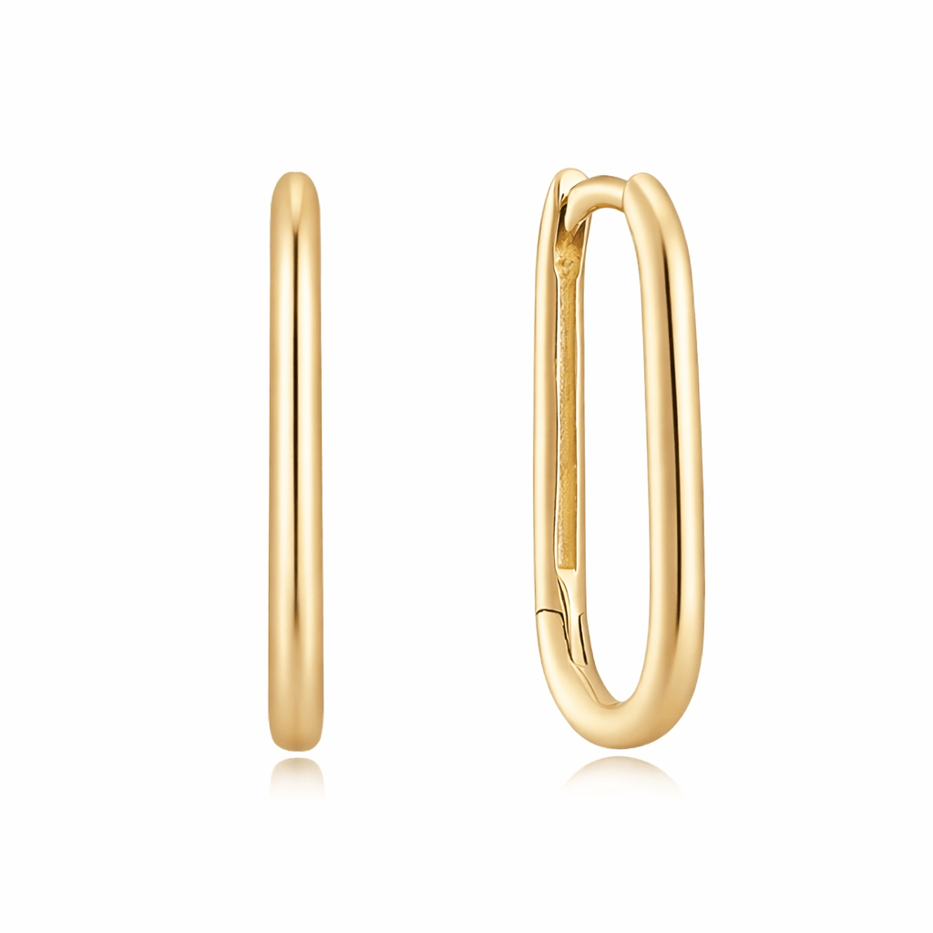 CLA EARRINGS Paperclip Huggie Hoop