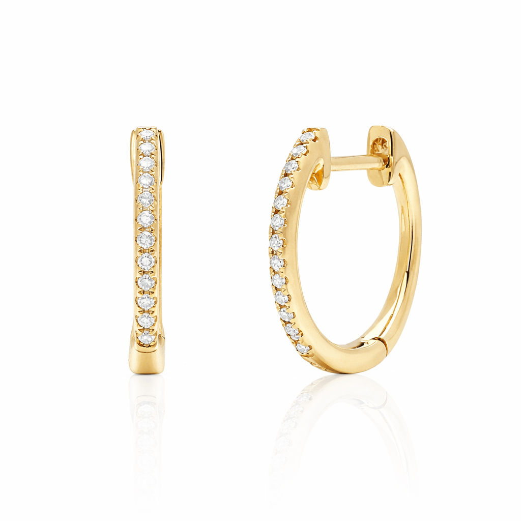 Amazing Grace EARRINGS Pave Diamond Huggie Earrings