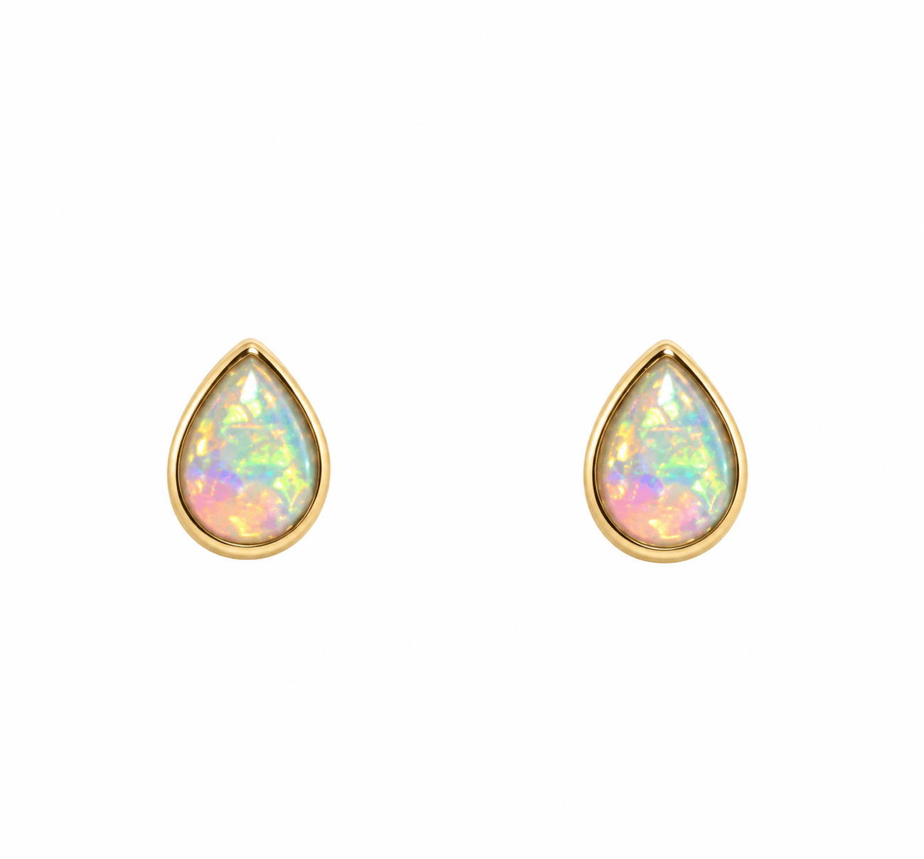 Fade to Black EARRINGS Pear Shape Opal Studs