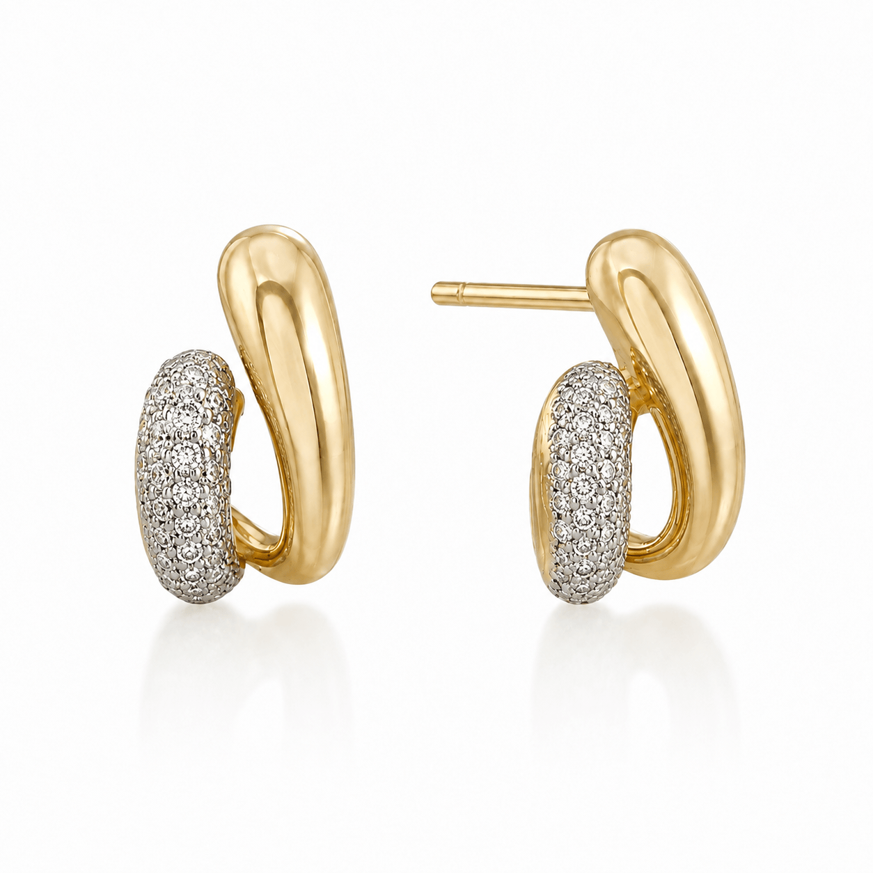 CLA EARRINGS Sculpted Wrap Pavé Earrings