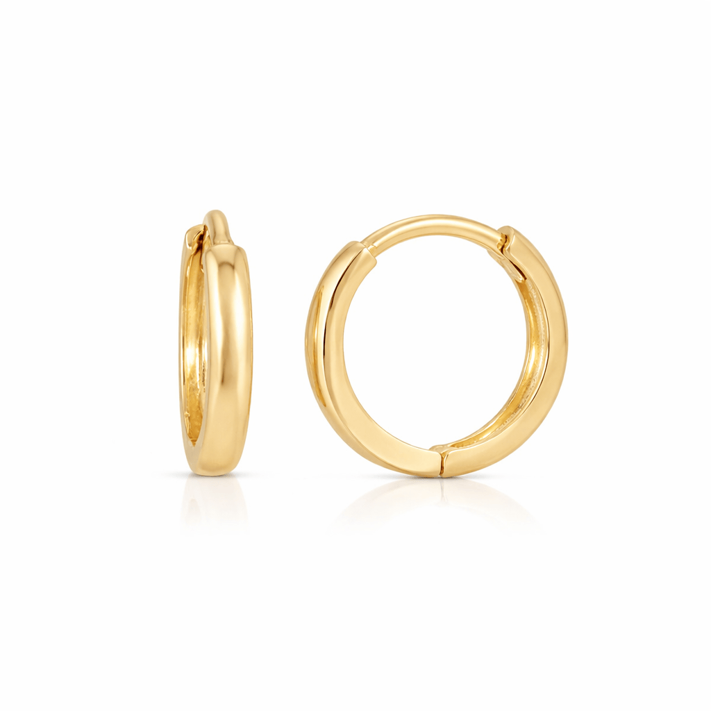 Curated Los Angeles EARRINGS Small Rounded 14K Huggie