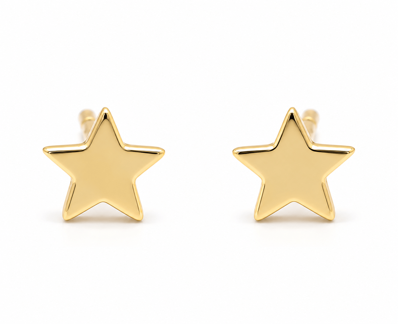 Curated Los Angeles EARRINGS Small Star Yellow Gold Studs
