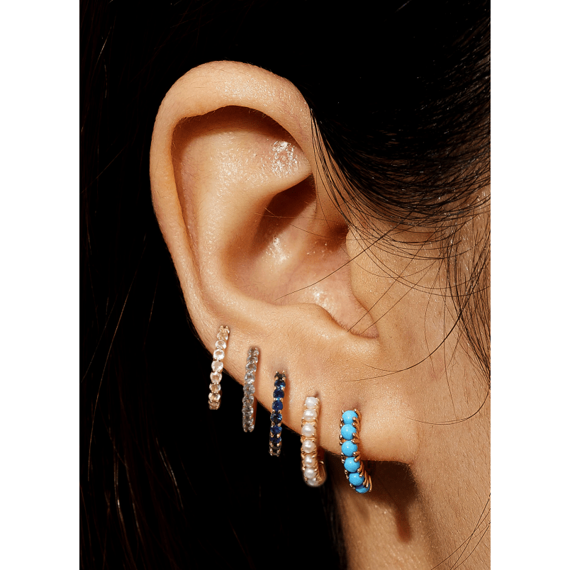 Curated Los Angeles EARRINGS Tanzanite Huggies