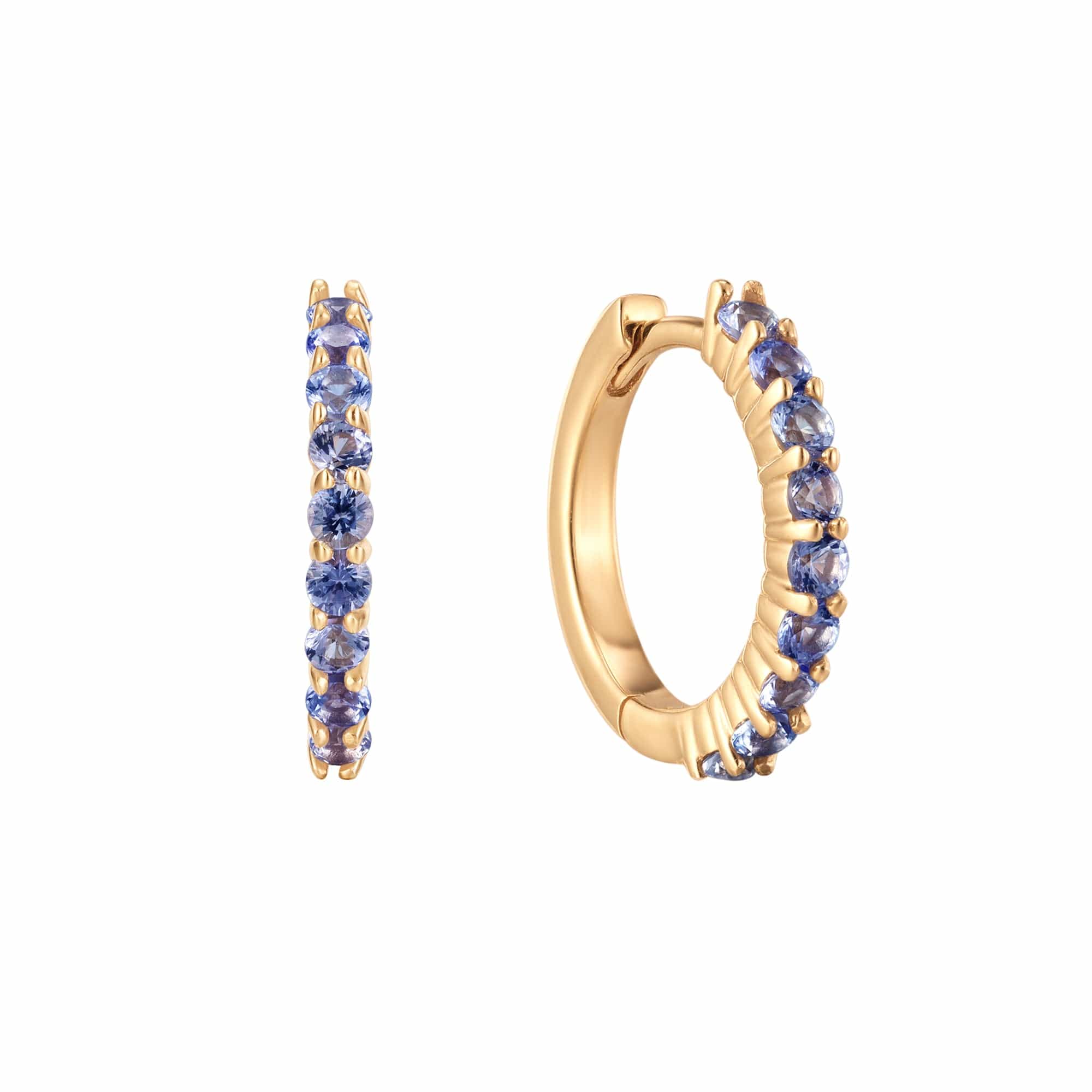 Curated Los Angeles EARRINGS Tanzanite Huggies