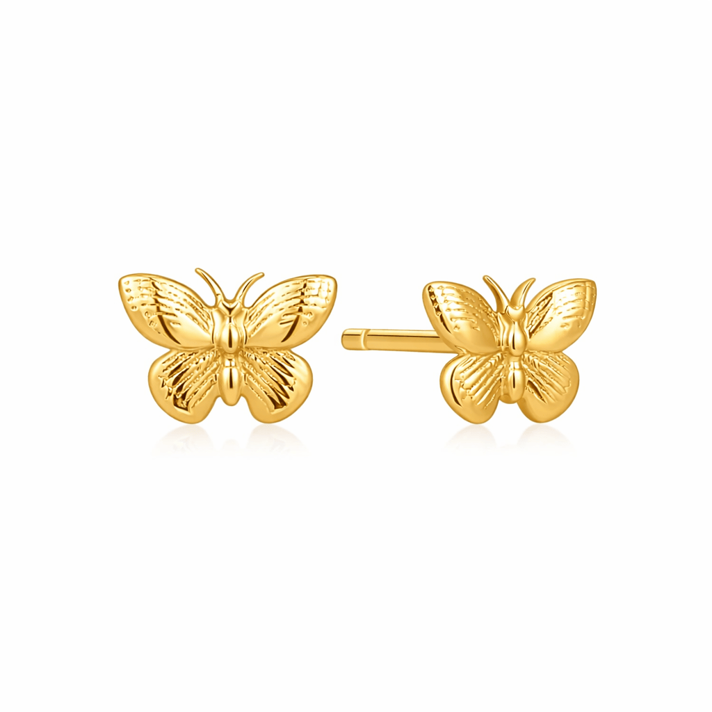 Curated Los Angeles EARRINGS Textured Butterfly Studs