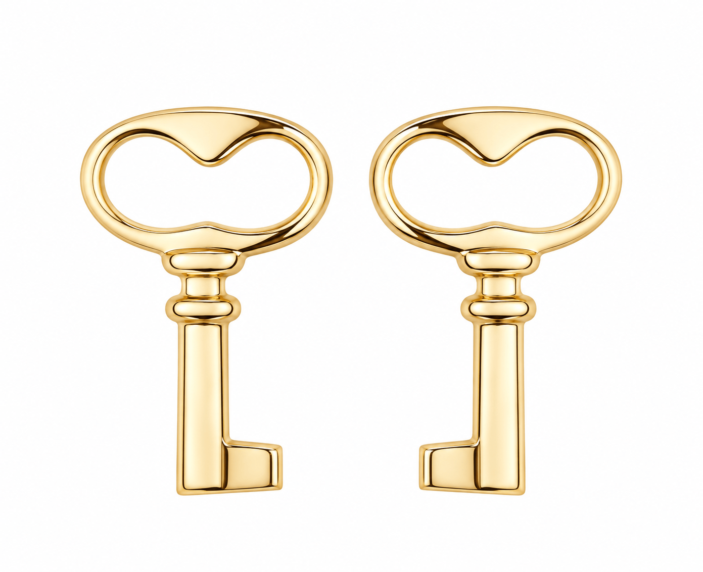 Lee Jones EARRINGS Tiny Gold Key Stud Earrings