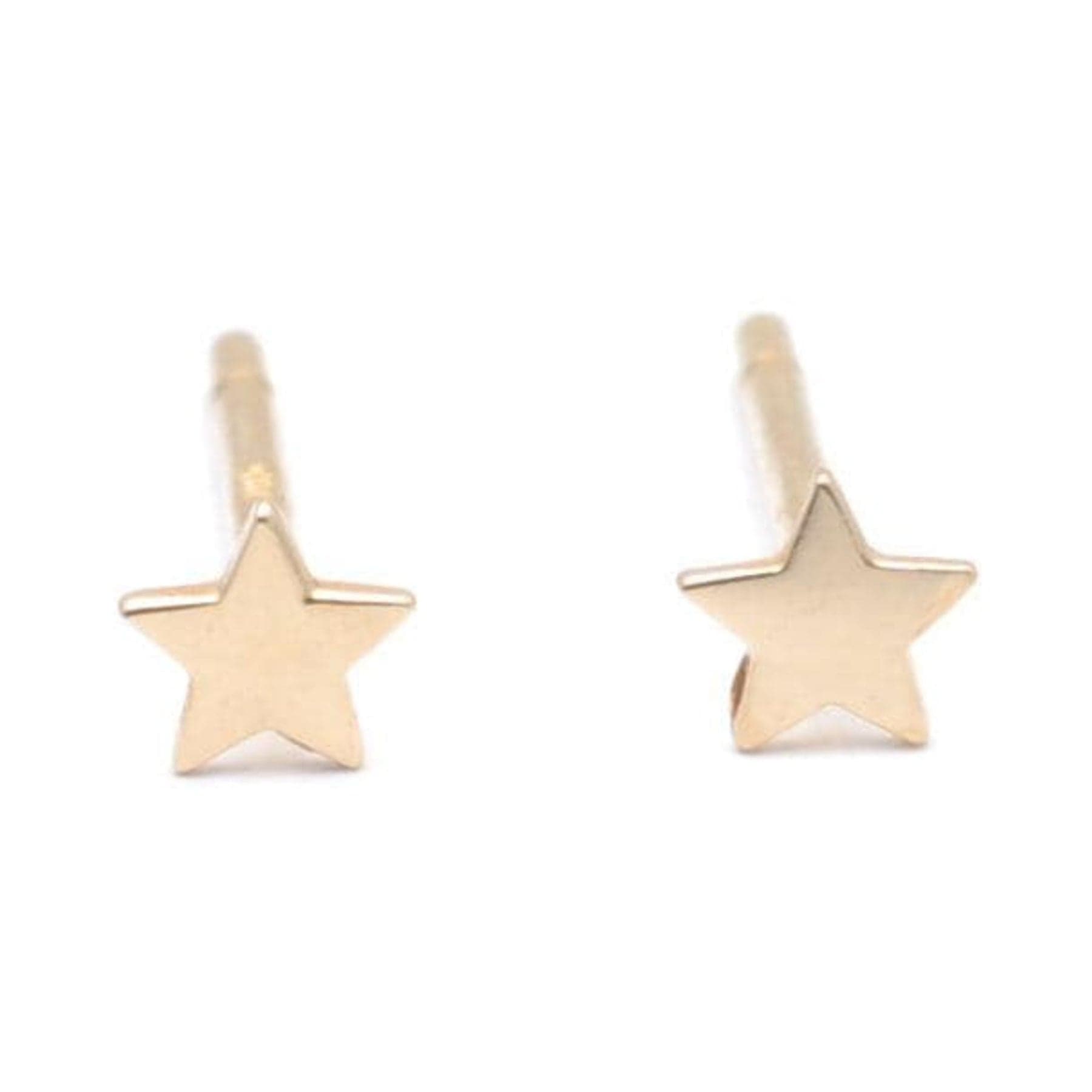 Curated Los Angeles EARRINGS Tiny Star Yellow Gold Studs