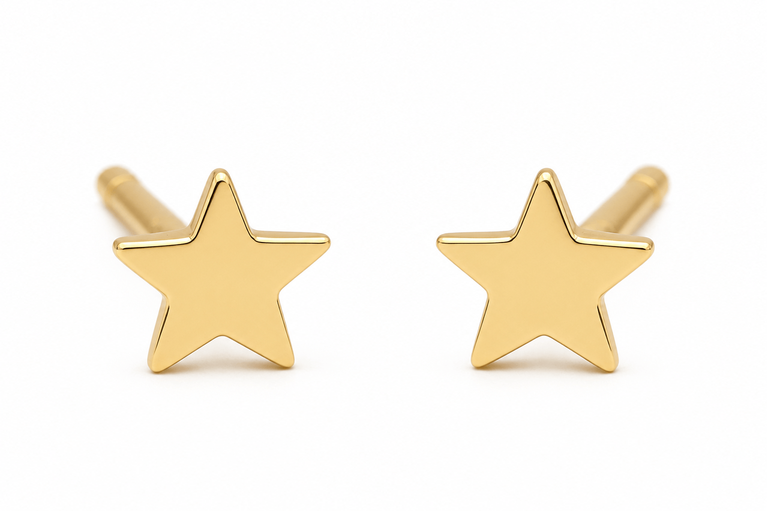 Curated Los Angeles EARRINGS Tiny Star Yellow Gold Studs