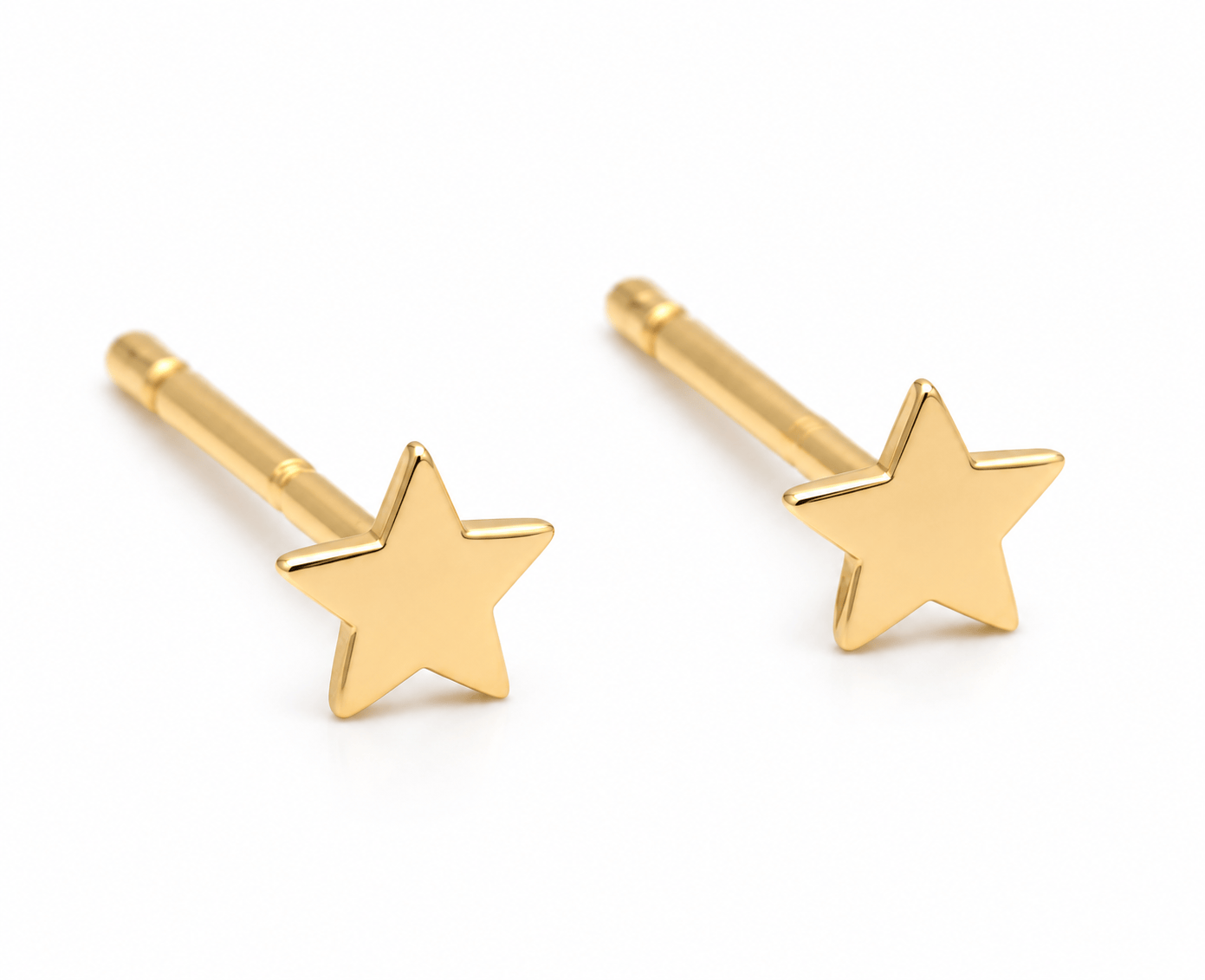 Curated Los Angeles EARRINGS Tiny Star Yellow Gold Studs