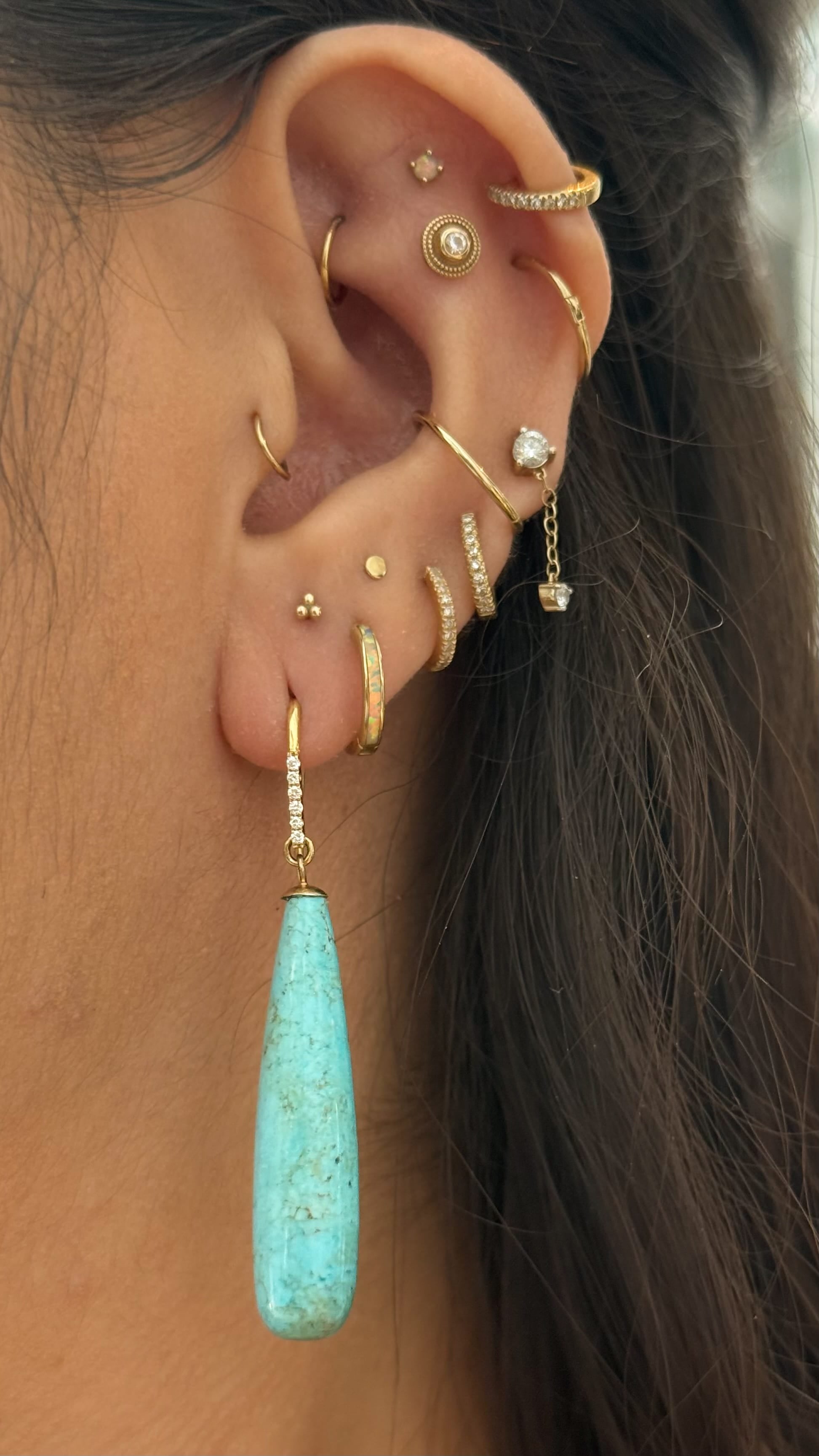 CLA EARRINGS Turquoise Drop Earrings