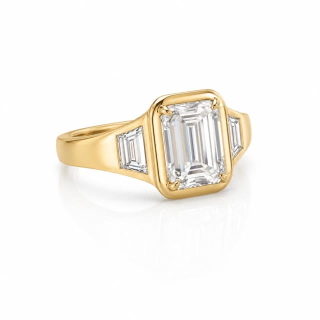 Curated Los Angeles Emerald Cut Tapered Band
