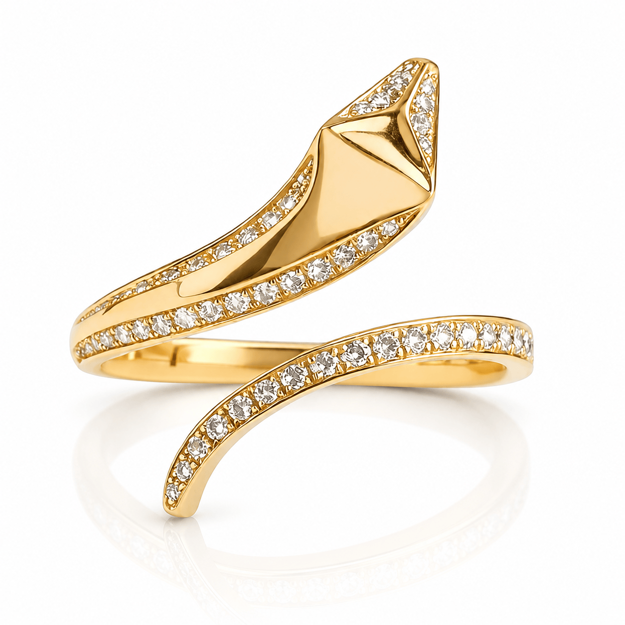 Curated Los Angeles Geometric Ring with Diamonds