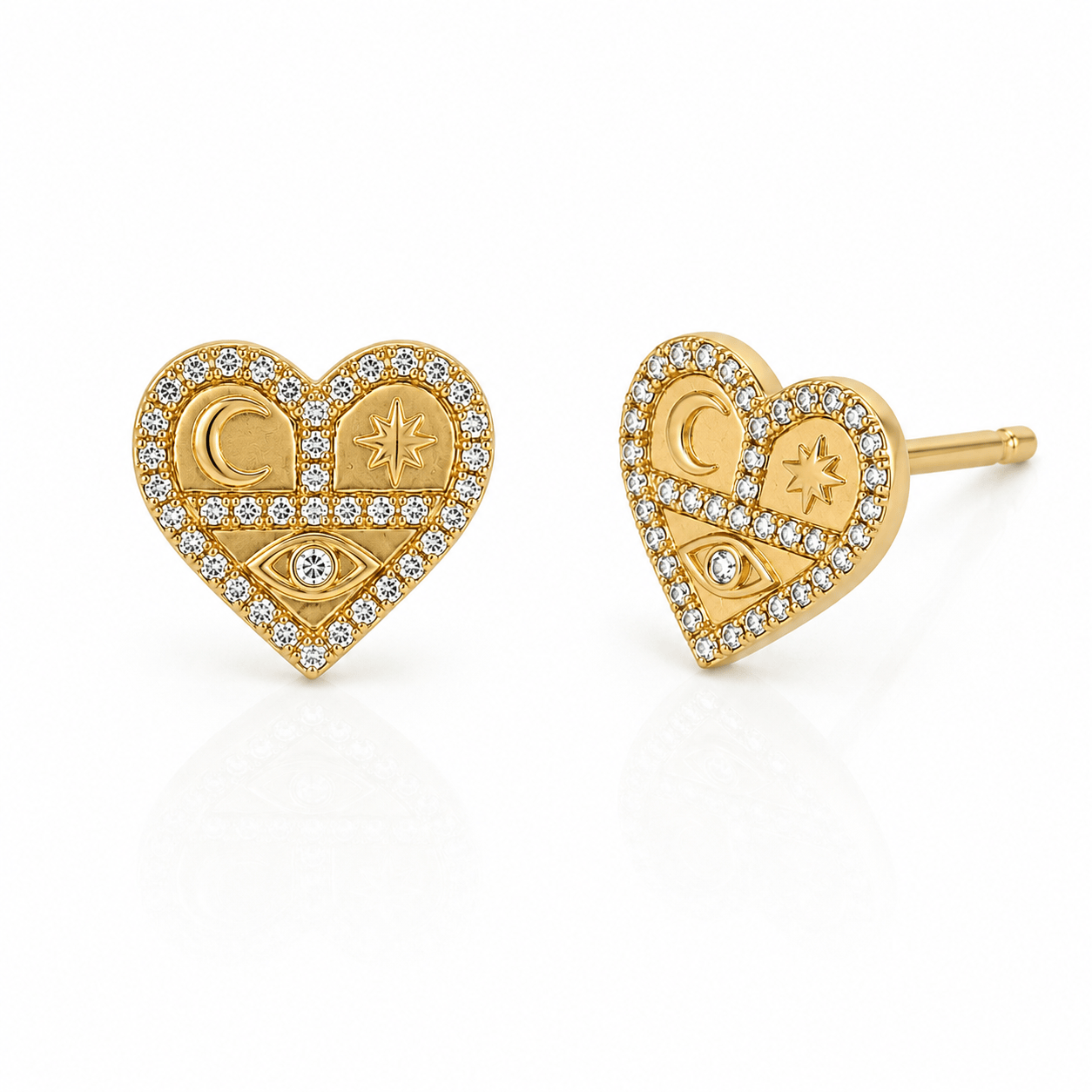 Curated Los Angeles Heart Symbol Studs
