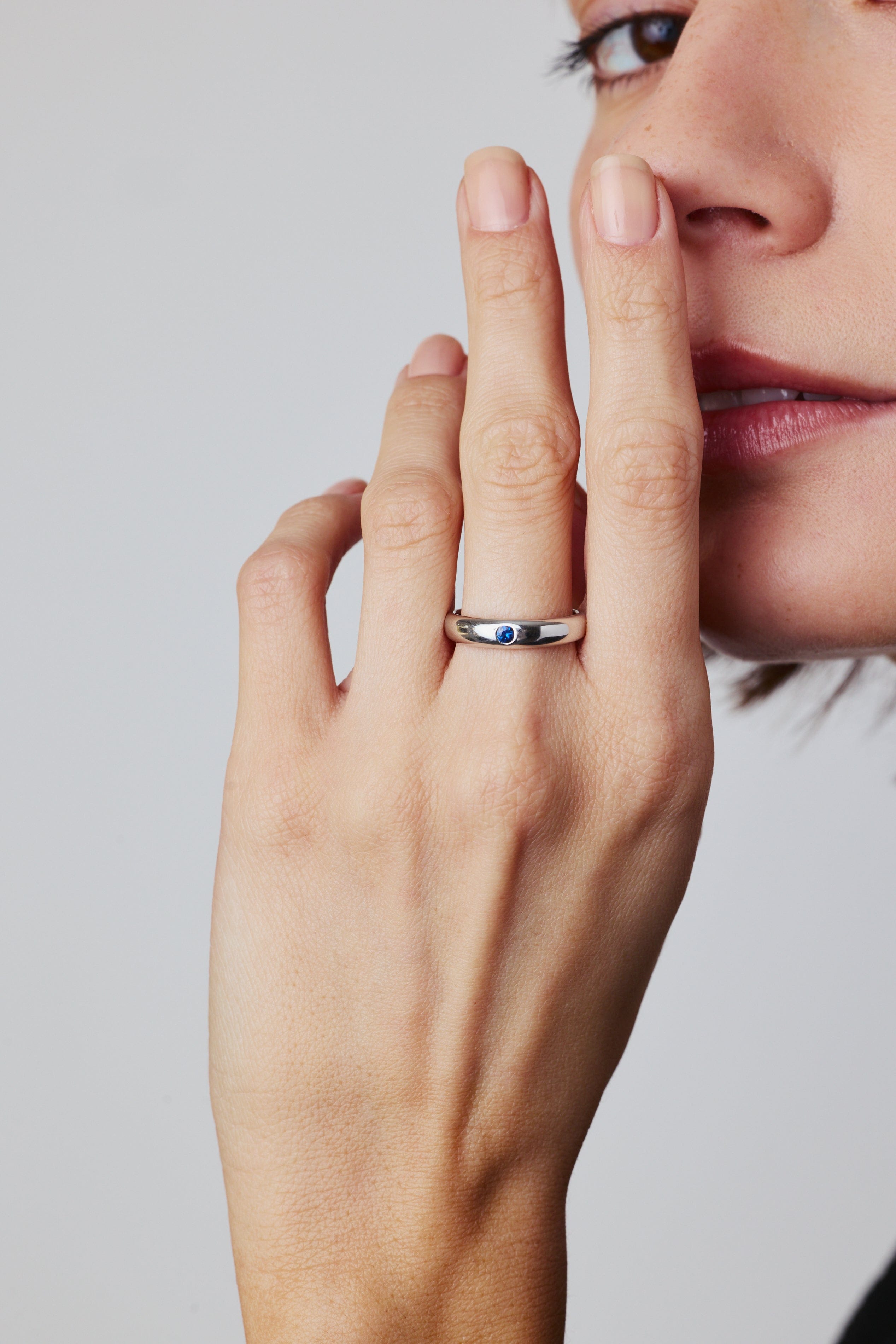 FADE TO BLACK STUDIO Lux Sapphire Birthstone Ring