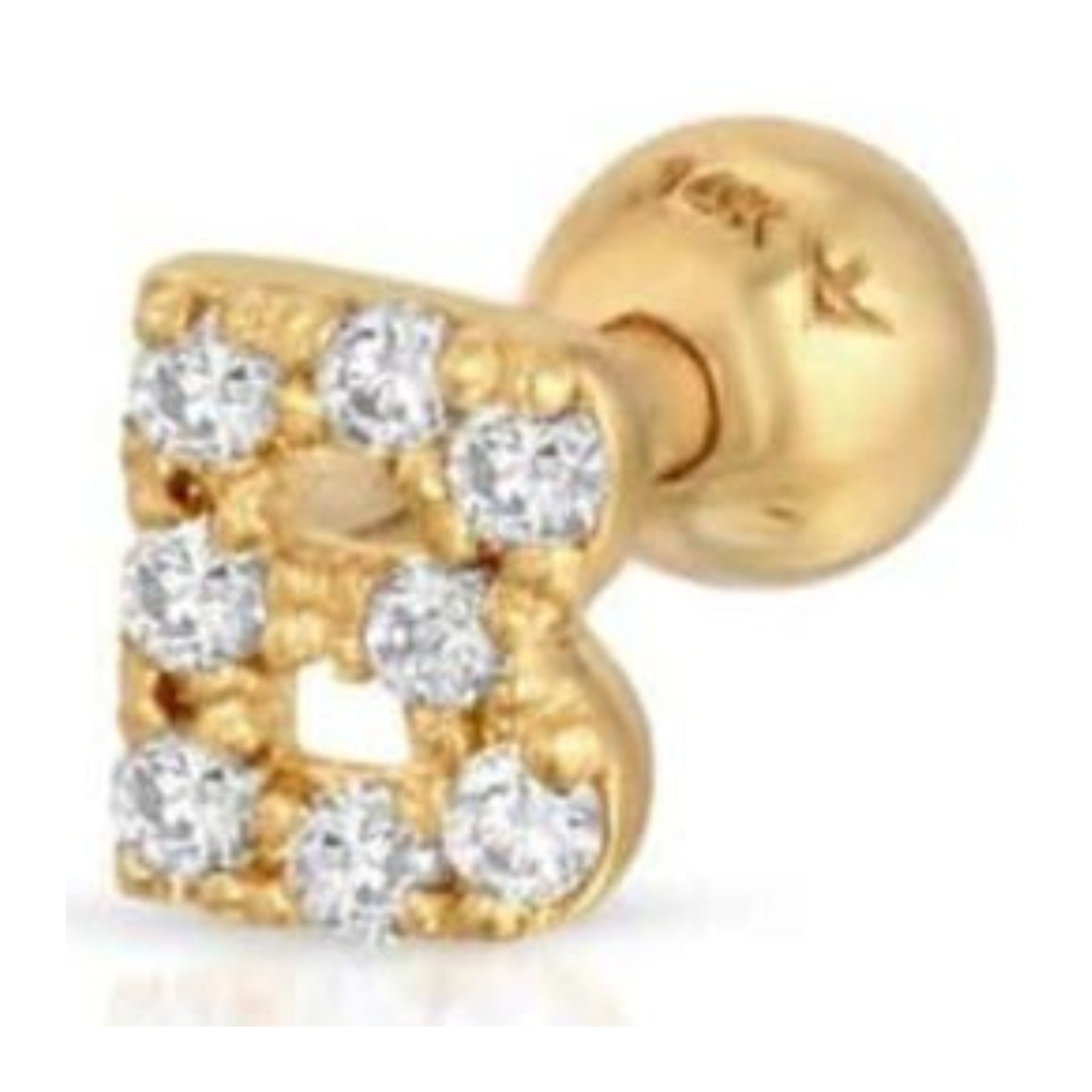 Mini Initial Diamond Studs