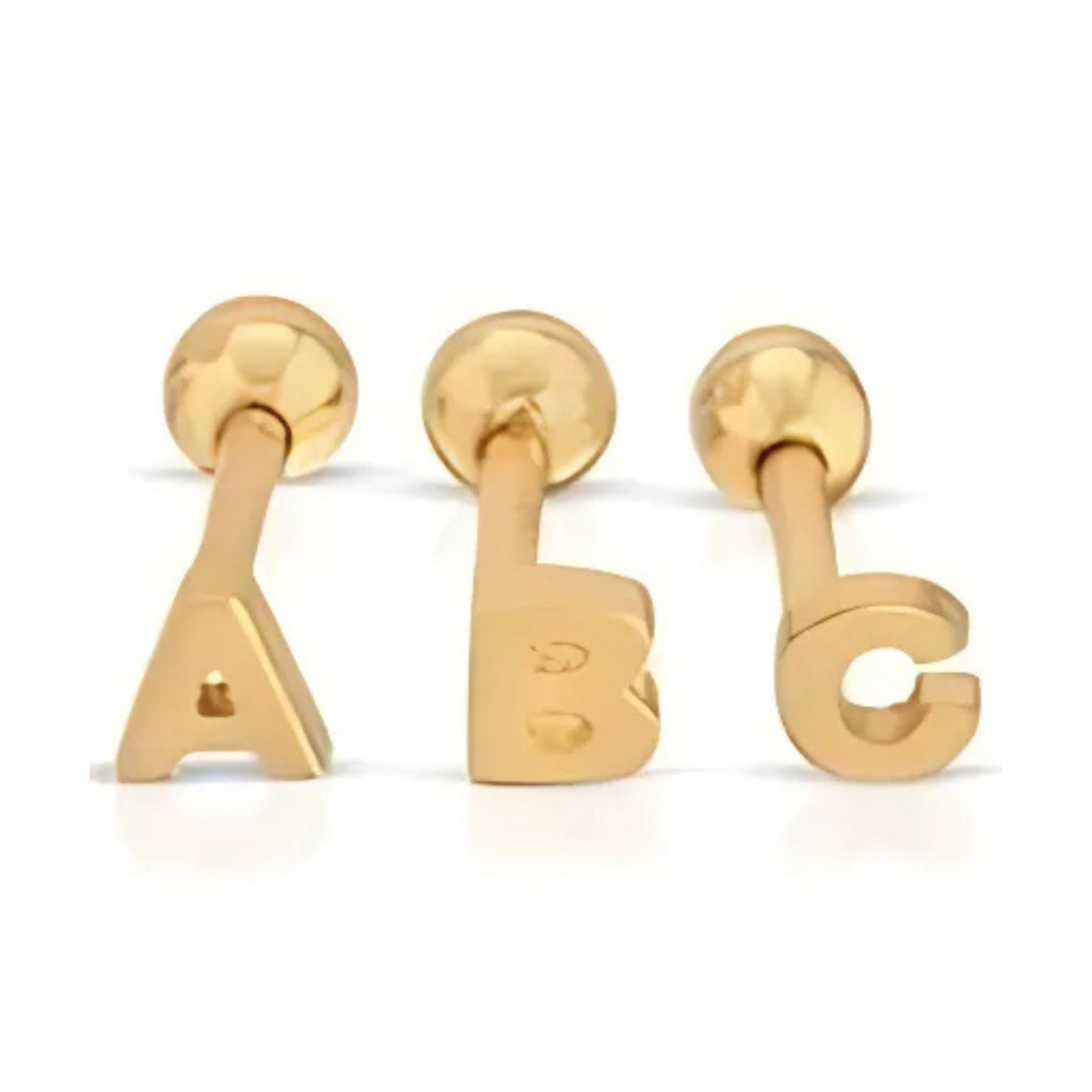 Mini Initial Stud Earring