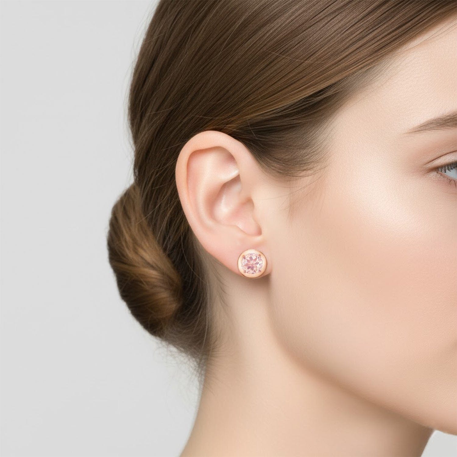 Carter Eve Jewelry Morganite Orb Studs