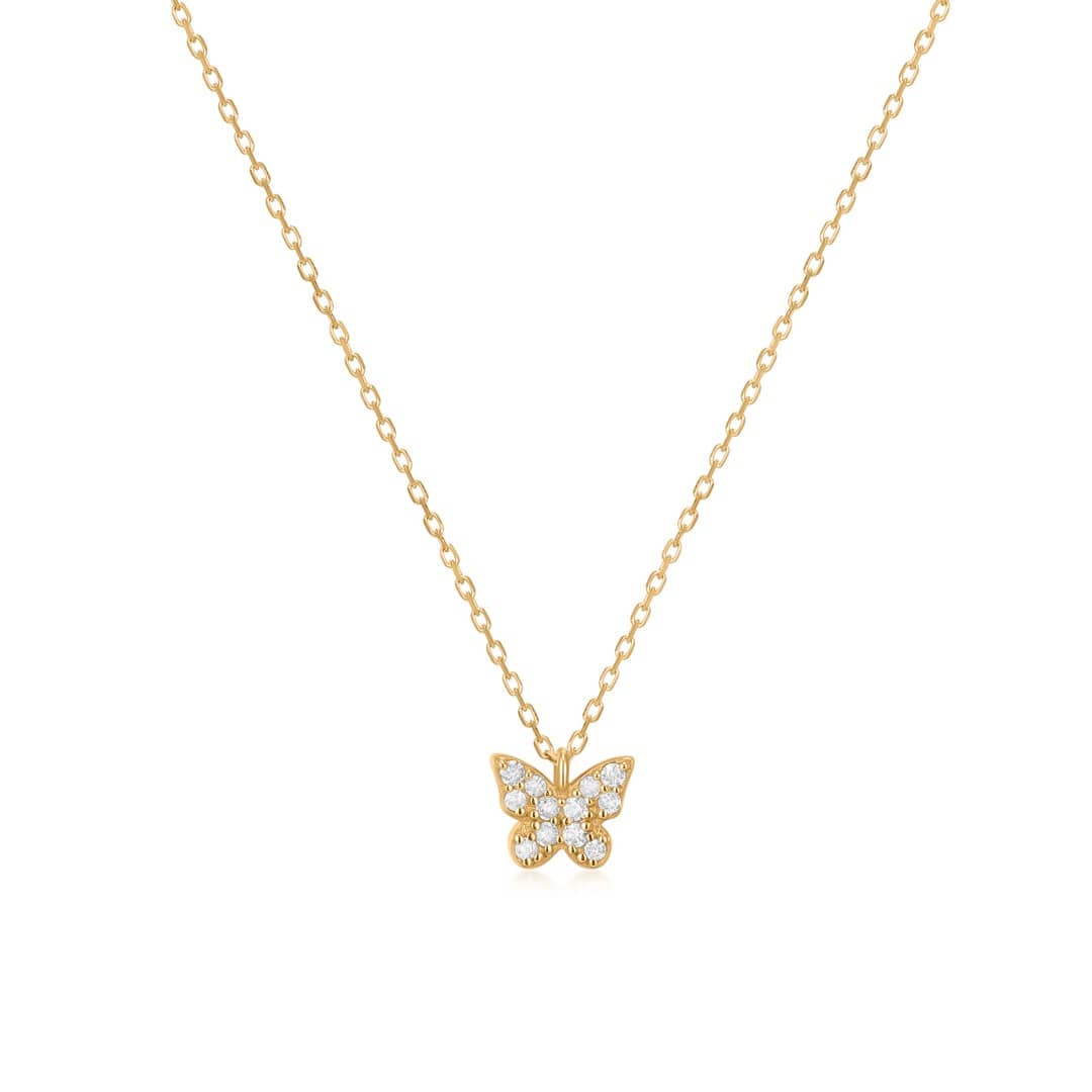 Curated LA Necklace 14K Yellow Gold Round Diamond Necklace (0.066 CTW)