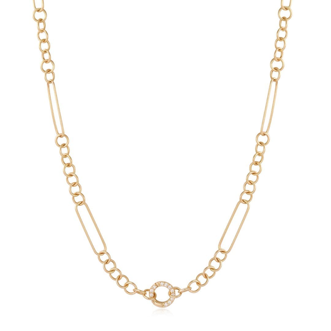Curated LA Necklace 14K Yellow Gold Round Diamond Necklace (0.072 CTW)