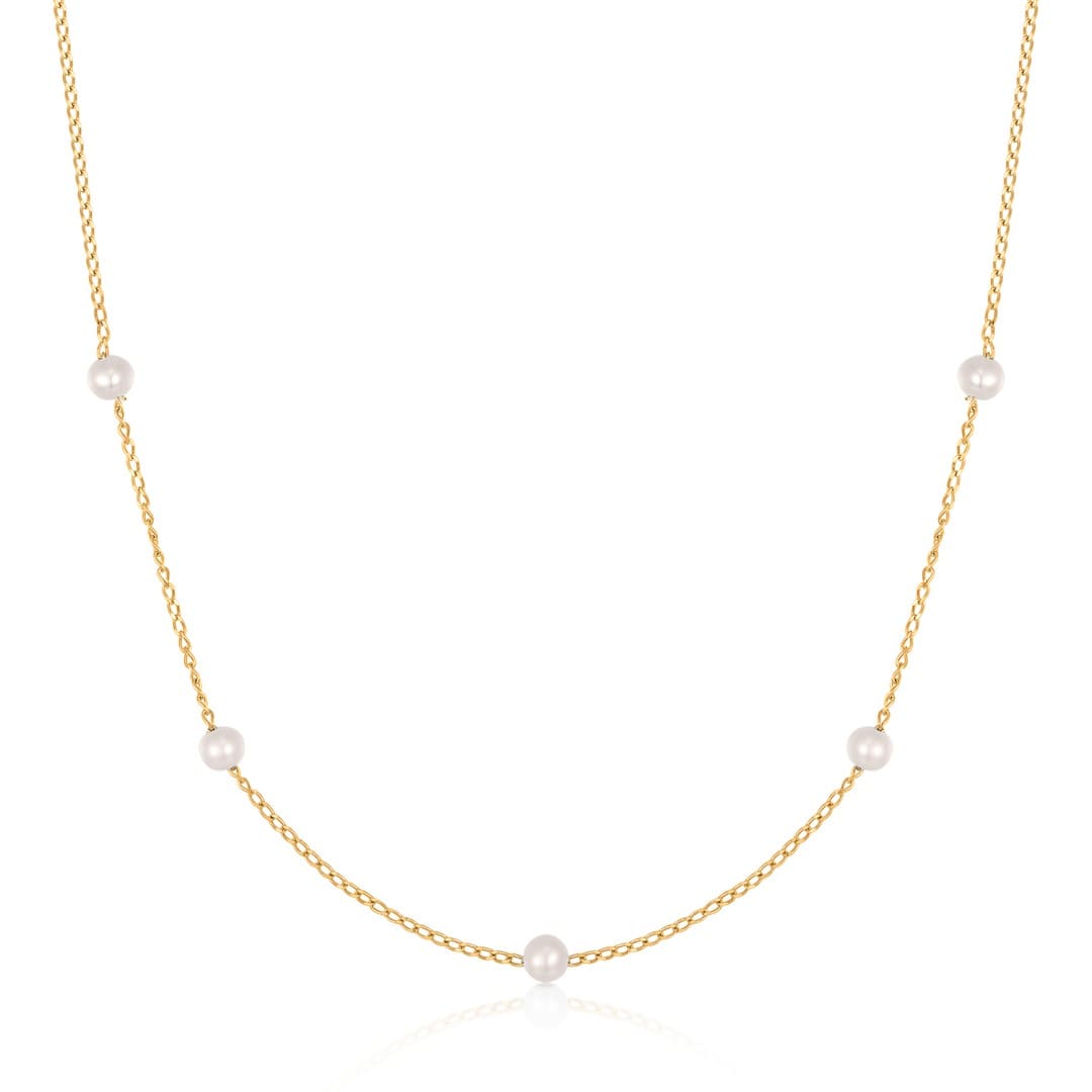 Curated LA Necklace 14K Yellow Gold Round Pearl Necklace