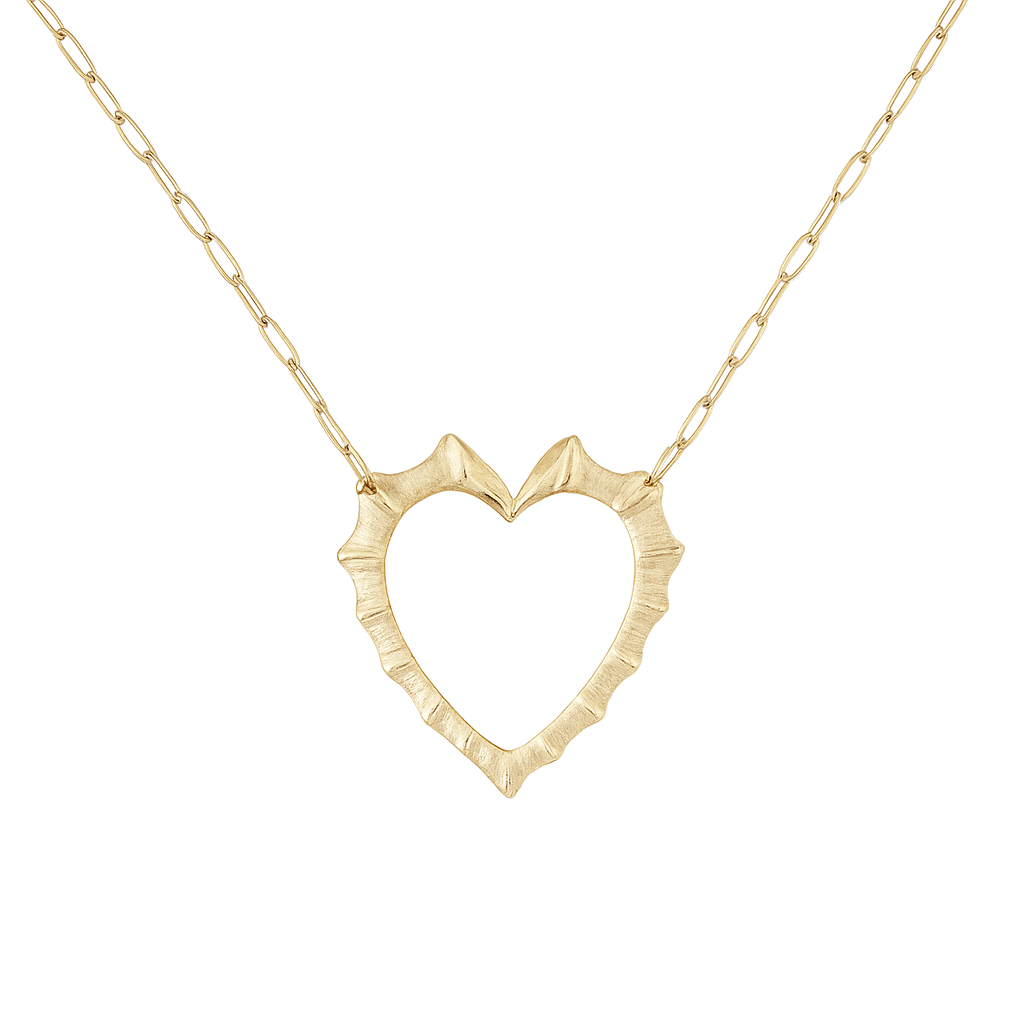 CAITLIN NICOLE JEWELRY NECKLACES Bamboo Heart Necklace