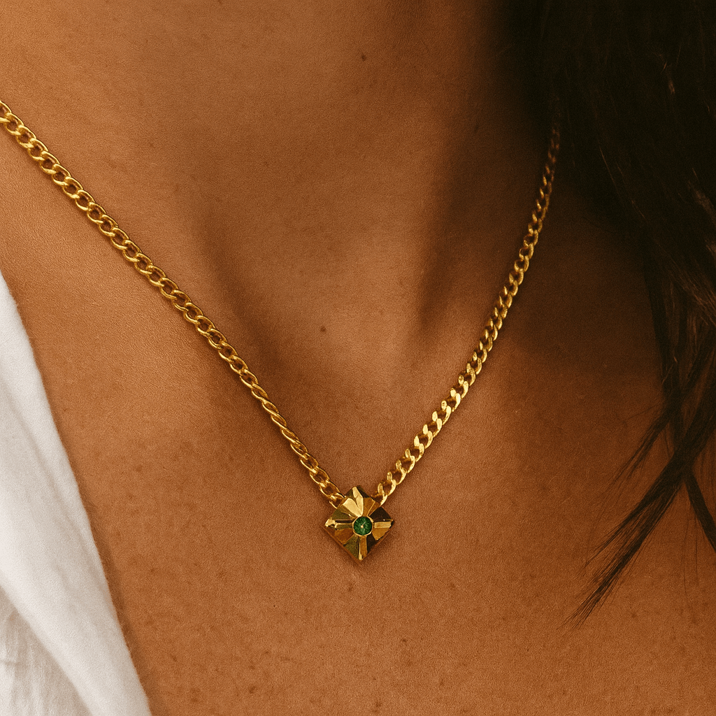 CAITLIN NICOLE JEWELRY NECKLACES Carmela Emerald Necklace