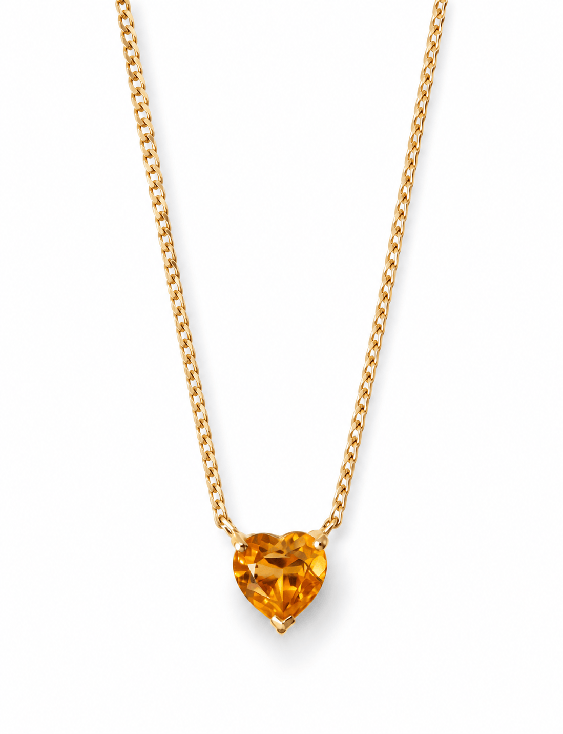 CAITLIN NICOLE JEWELRY NECKLACES Citrine Heart Necklace
