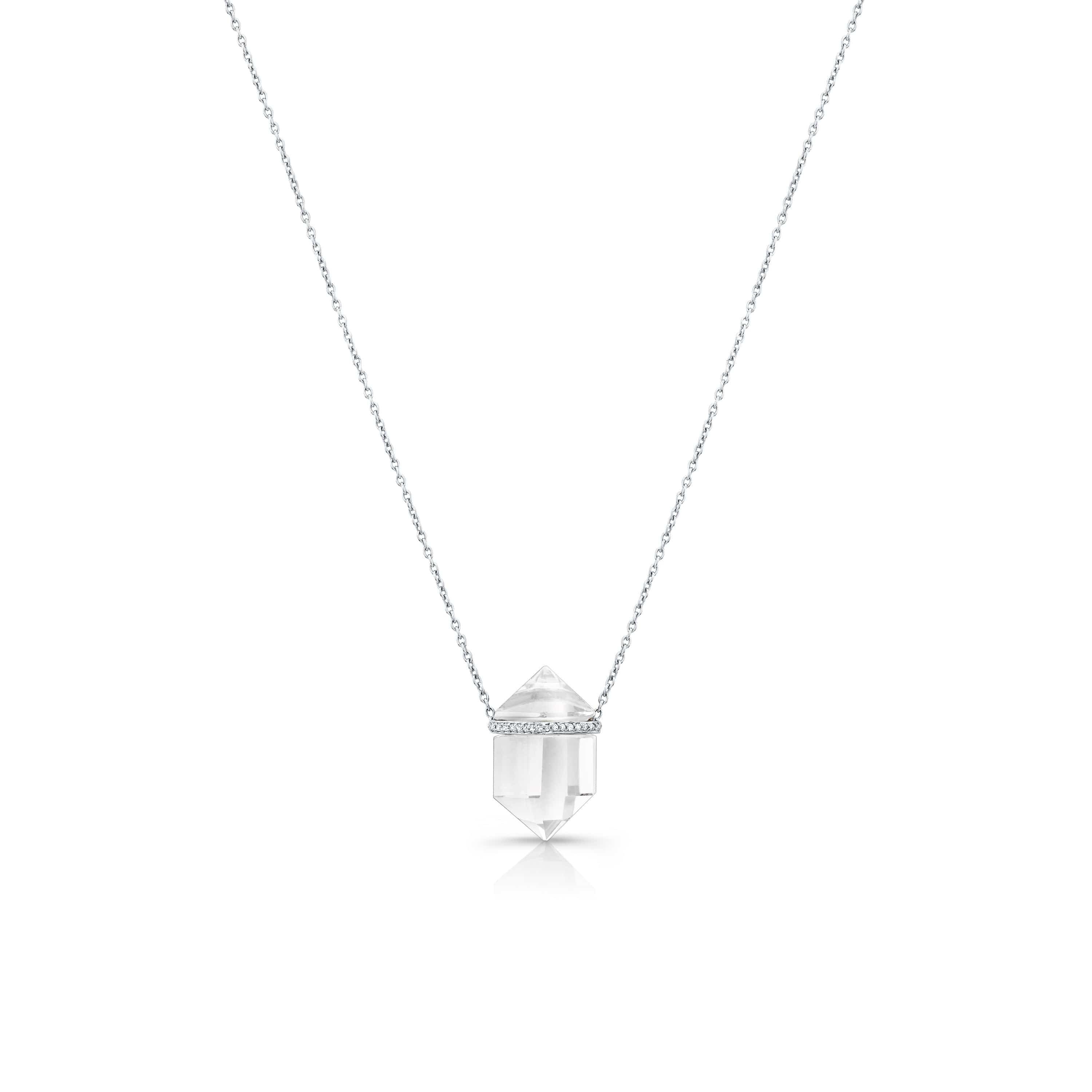 Carter Eve Jewelry NECKLACES 14K White Gold Clarity Crystal Necklace
