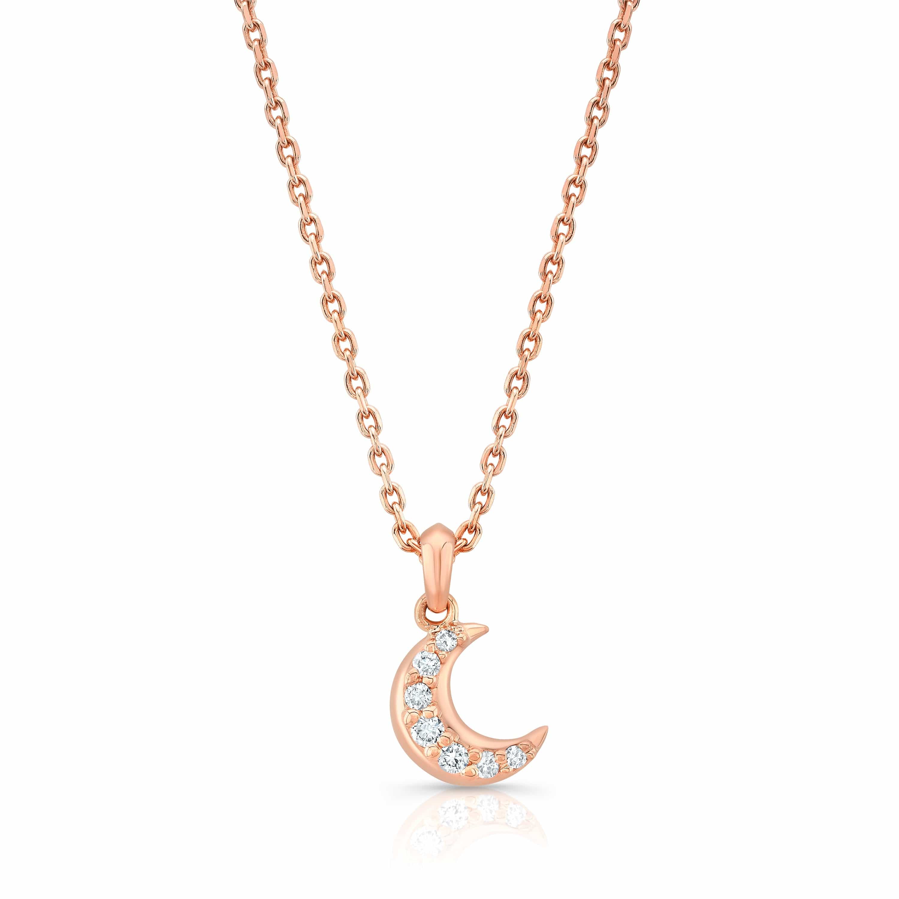 Carter Eve Jewelry NECKLACES 14K Rose Gold Crescent Moon Necklace
