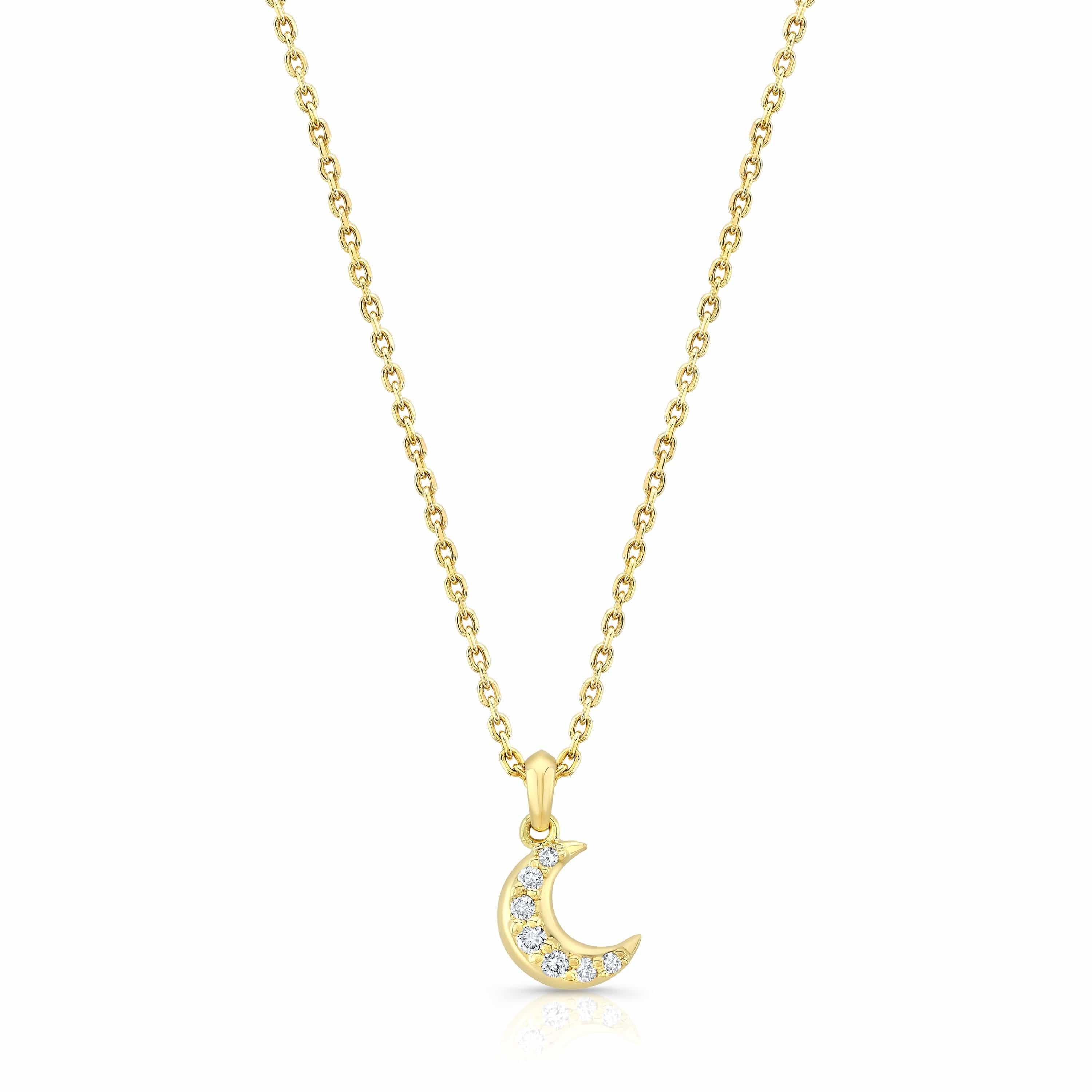 Carter Eve Jewelry NECKLACES 14K Yellow Gold Crescent Moon Necklace