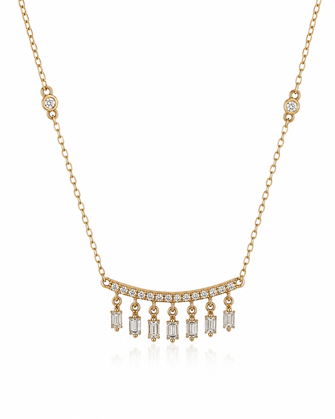 CLA NECKLACES Diamond Fringe Necklace
