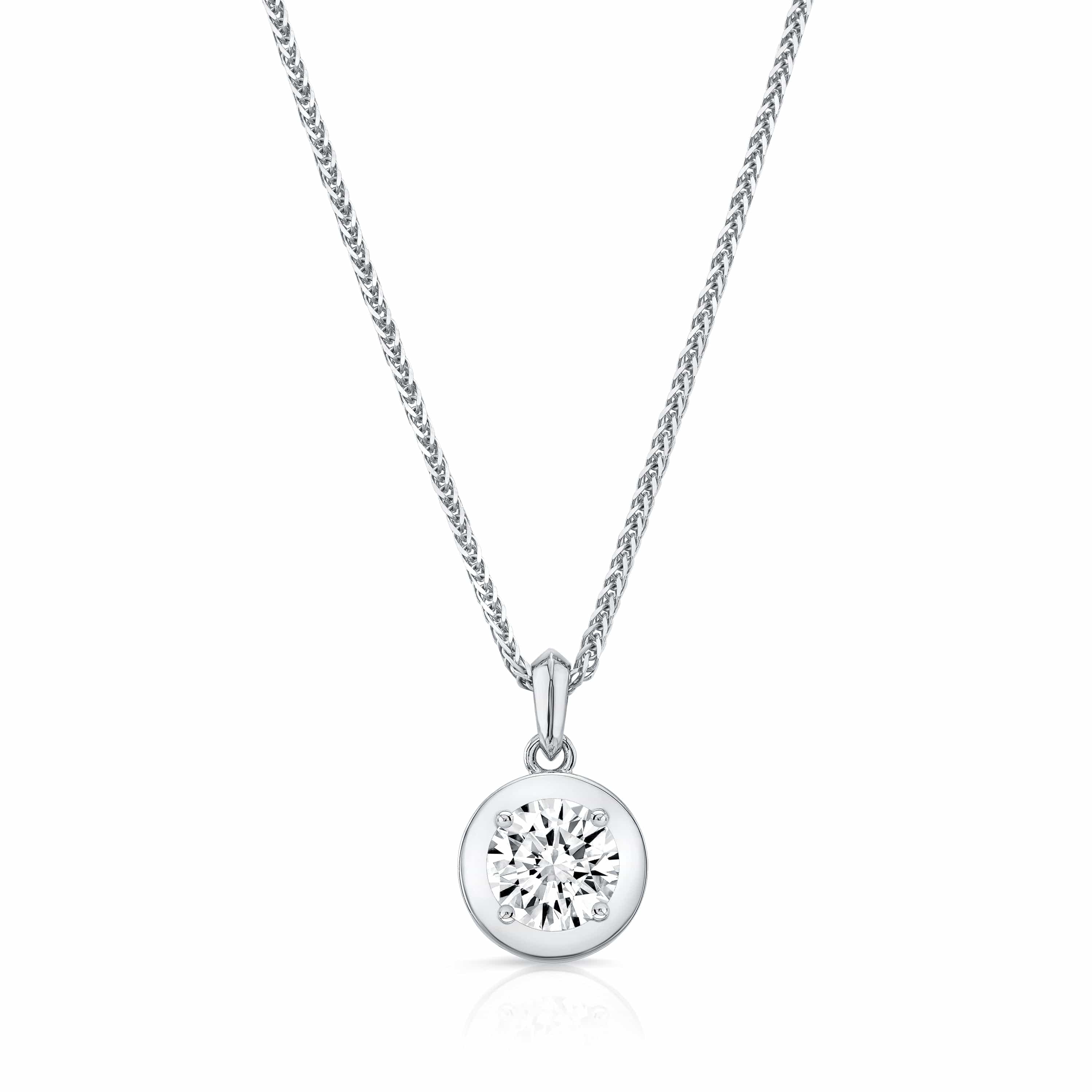 Carter Eve Jewelry NECKLACES 14K White Gold Diamond Orb Necklace