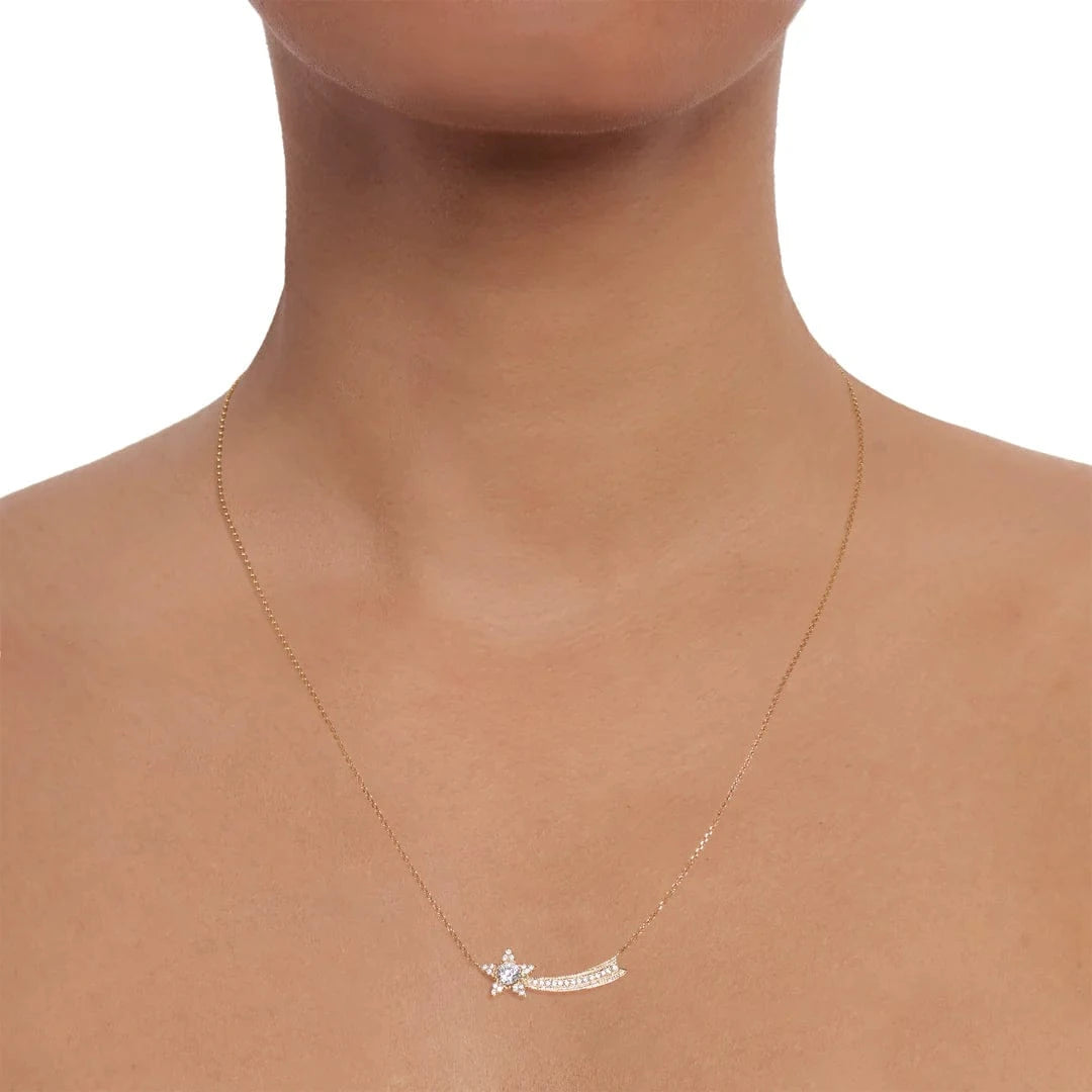 Charlie and Marcelle NECKLACES Diamond Shooting Star Necklace
