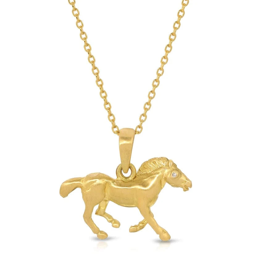 Danielle Morgan Jewelry NECKLACES Equestrian Diamond Horse Necklace