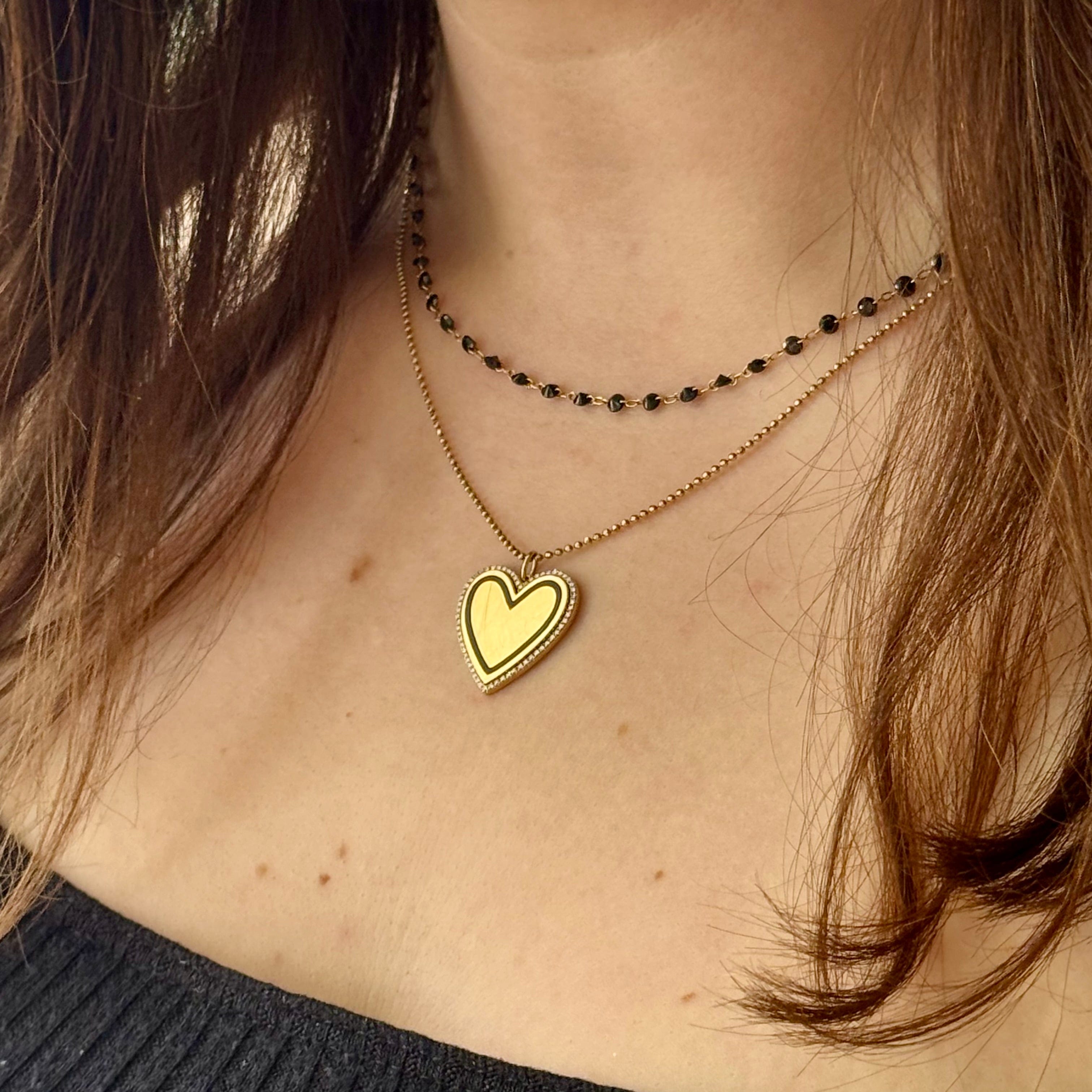 Curated Los Angeles NECKLACES Floating Black Diamond Necklace